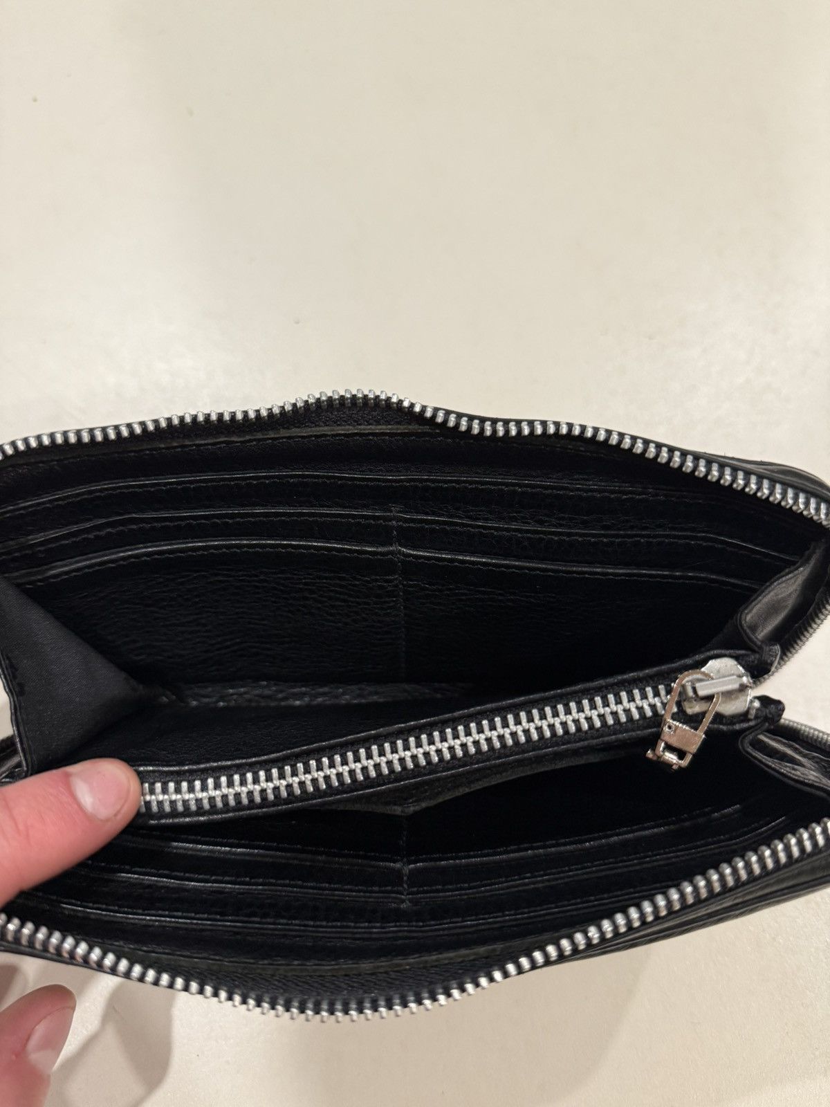 Chrome Hearts Chrome Hearts BS Fleur Wallet Black Leather Silver Scroll Size ONE SIZE - 14 Thumbnail