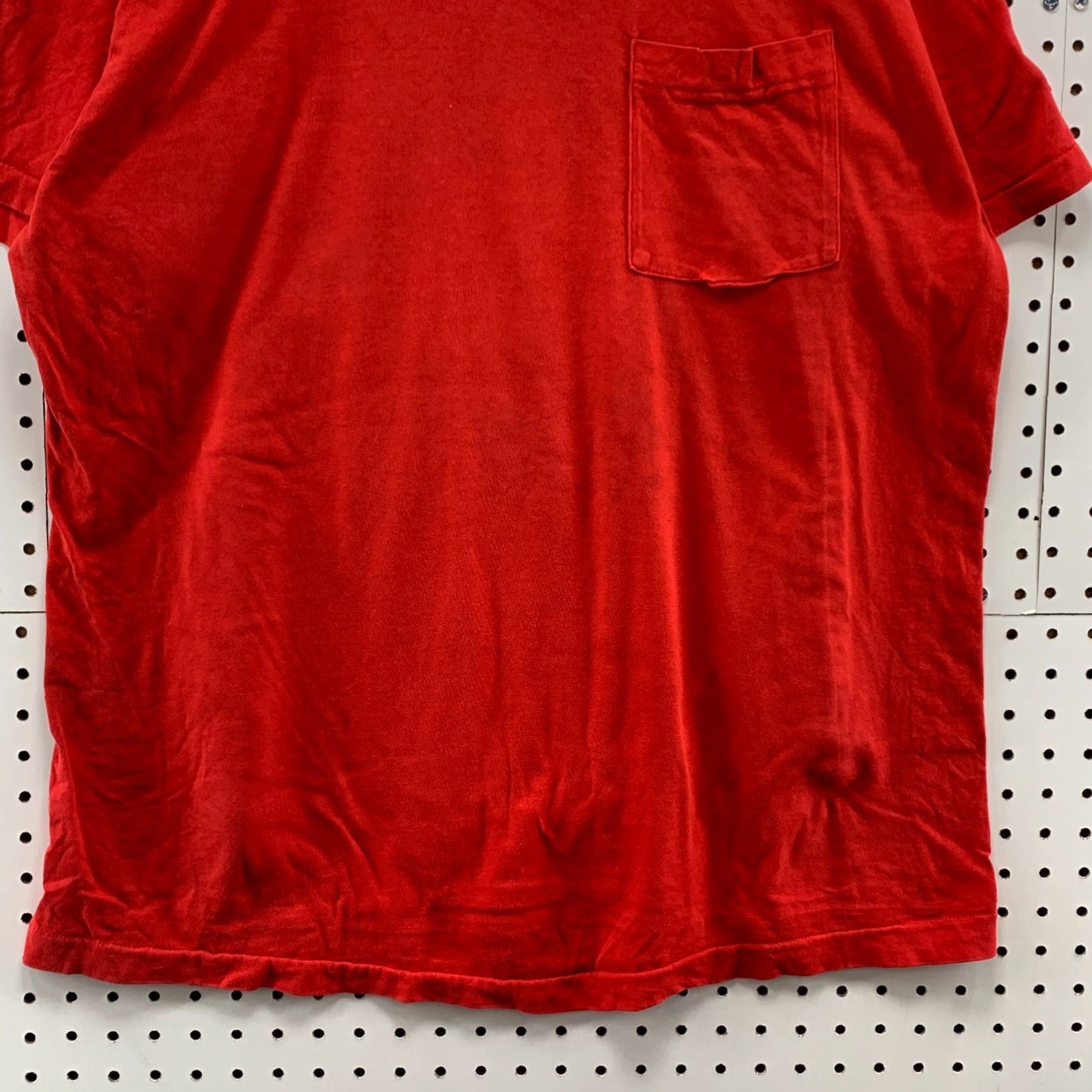 Fruit Of The Loom VINTAGE Fruit Of The Loom Red Short Sleeve Single Stitch 2XL Shirt | 90s USA Hipster Mens Size US XXL / EU 58 / 5 - 5 Thumbnail