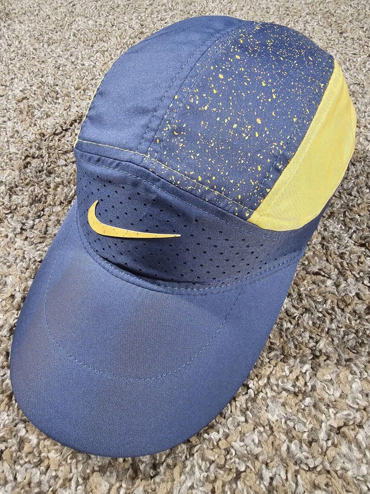 Nike NIKE Tailwind dri-fit 5 panel hat blue yellow speckled Strap Size ONE SIZE - 1 Thumbnail