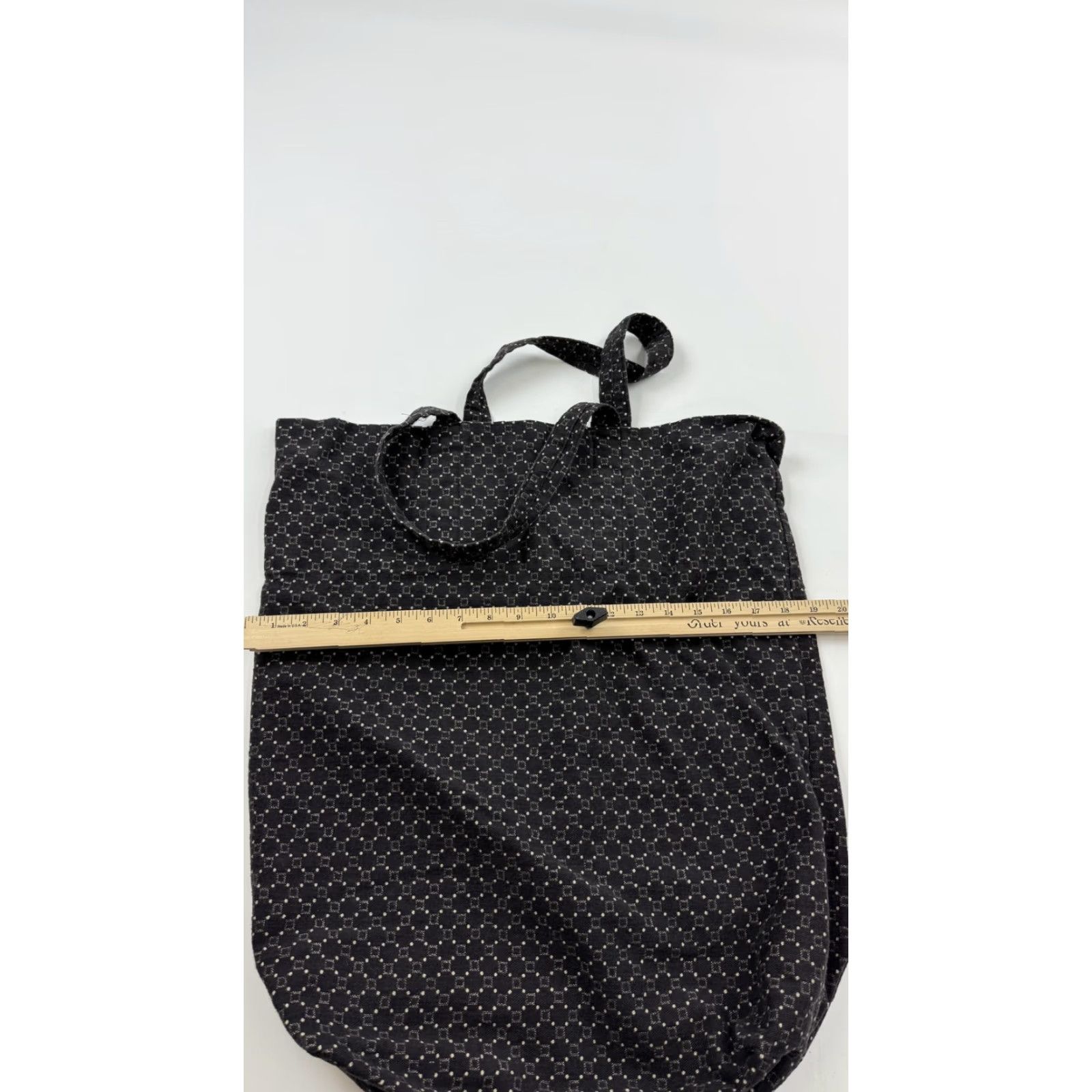 Ralph Lauren Ralph Lauren Large Black White Geometric Print Canvas Tote Bag Carryall Women Size ONE SIZE - 6 Thumbnail