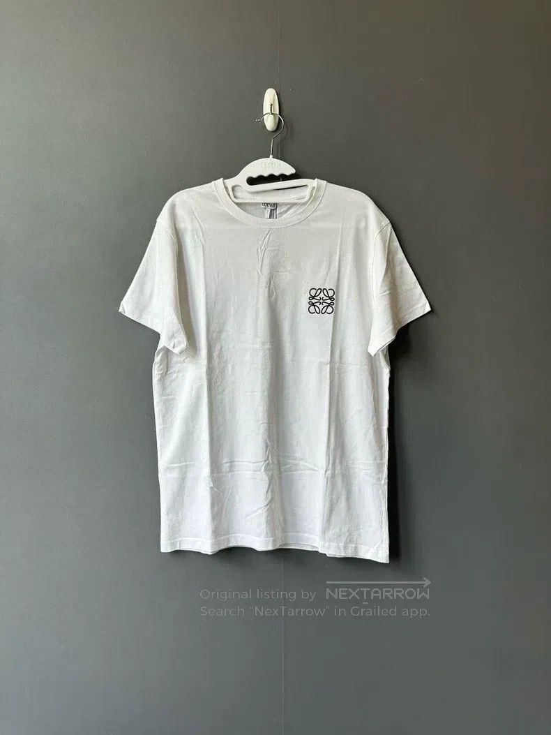 Loewe Loewe White Embroidered Logo Short Sleeve Size M / US 6-8 / IT 42-44 - 1 Thumbnail