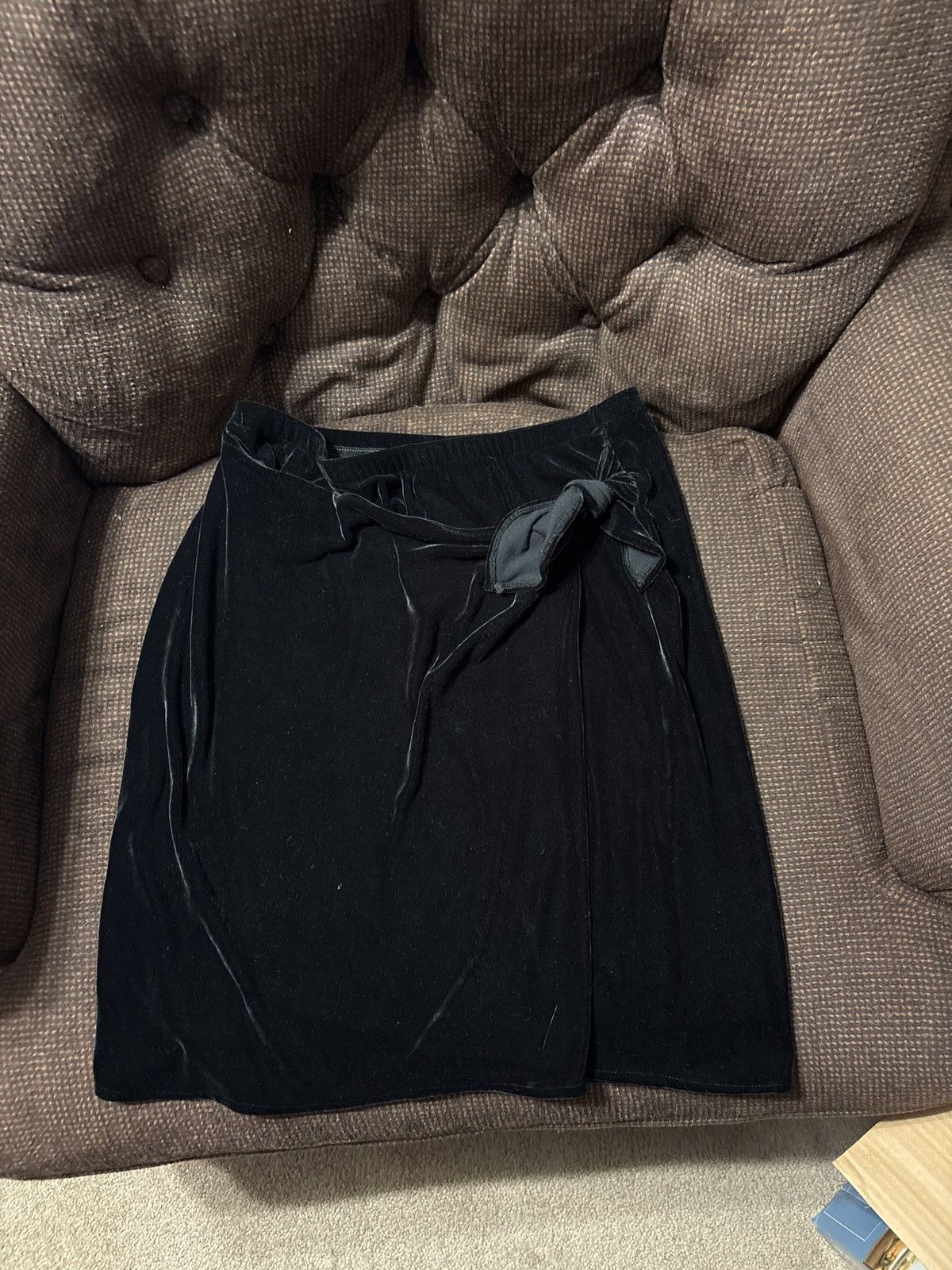 Anne Klein Anne Klein Velvet Skirt Size 36" / US 14 / IT 50 - 3 Thumbnail