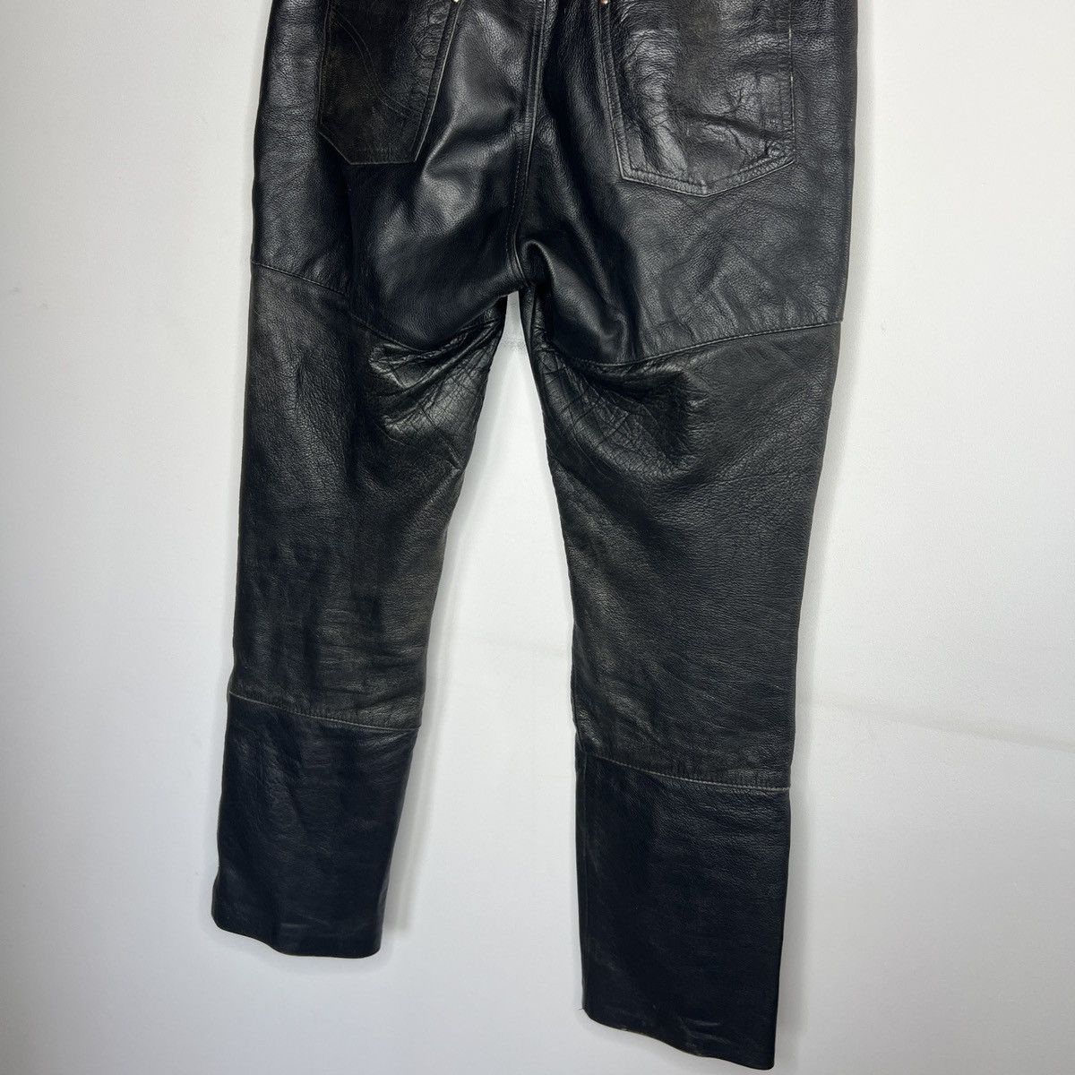 Genuine Leather × Seditionaries × Vintage Vintage LOUIS Genuine Leather Pants Trousers Rave Size US 34 / EU 50 - 7 Thumbnail