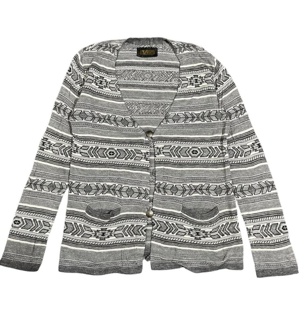 GOA 2000s G.o.a Native Knitted Cardigan y2k Lgb Size US M / EU 48-50 / 2 - 1 Thumbnail