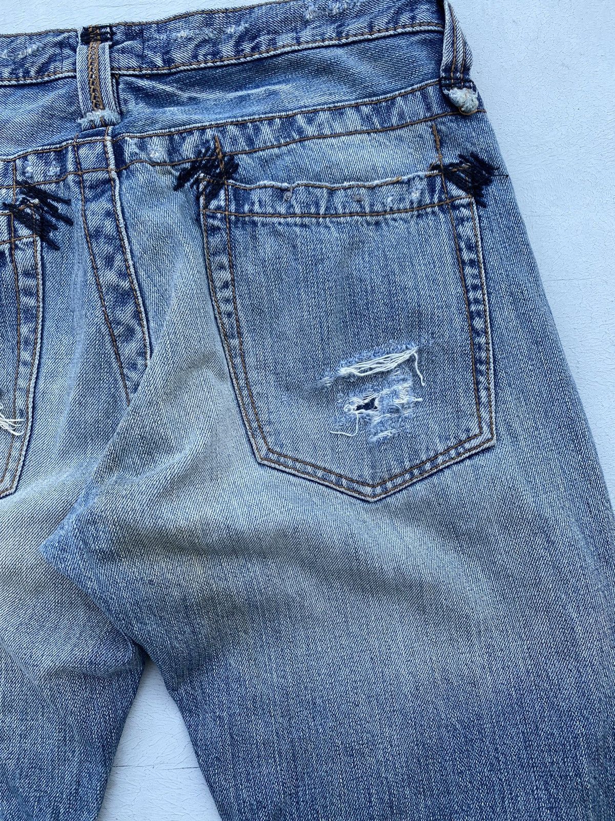 If Six Was Nine × Japanese Brand Fudge Distressed Denim Pants Size US 34 / EU 50 - 12 Thumbnail