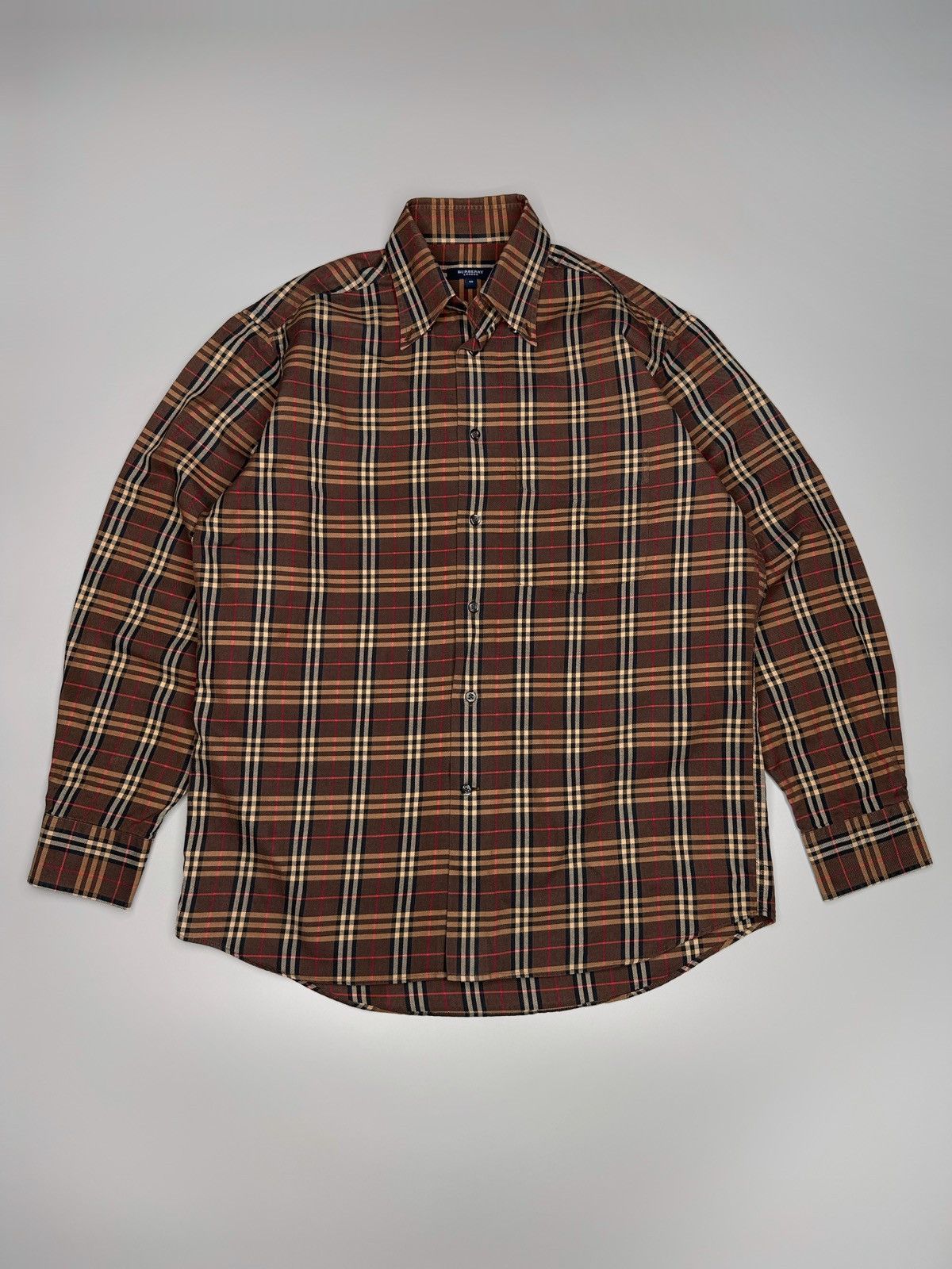 Burberry × Vintage Burberry Button Up Shirt Nova Check Size US L / EU 52-54 / 3 - 1 Thumbnail