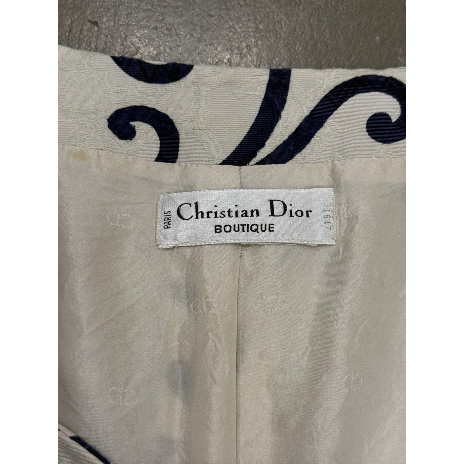 Dior 1980s Christian Dior boutique floral embroidery jacket Size M / US 6-8 / IT 42-44 - 8 Thumbnail