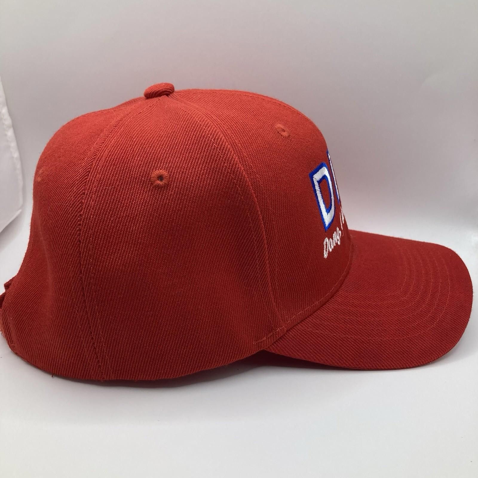 The Unbranded Brand DILF Dang I Love Fishing Red Baseball Cap Embroidered Size ONE SIZE - 4 Thumbnail