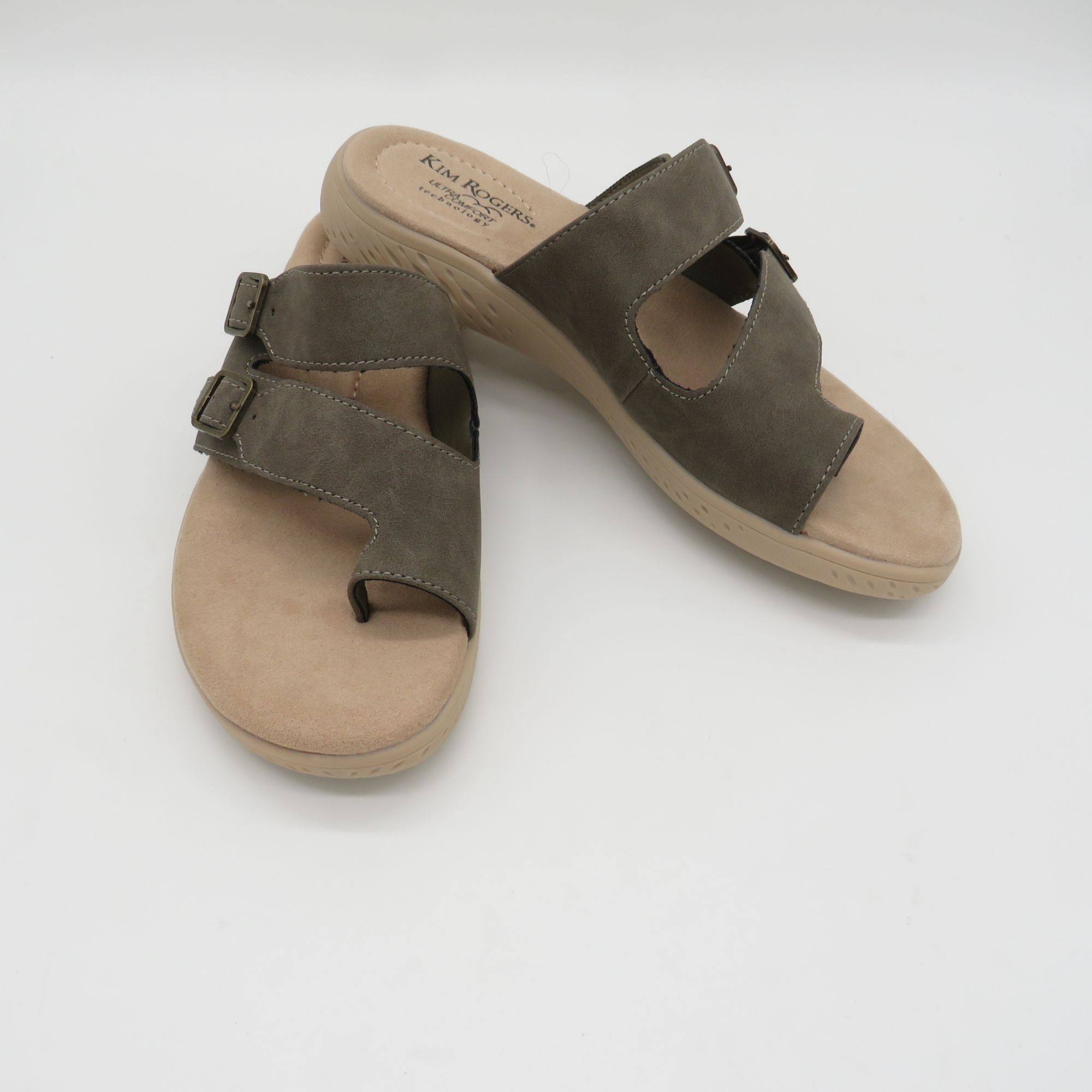 Other Kim Rogers Womens Ultra Comfort Sandals olive Dual Strap Sli Size US 8.5 / IT 38.5 - 6 Thumbnail