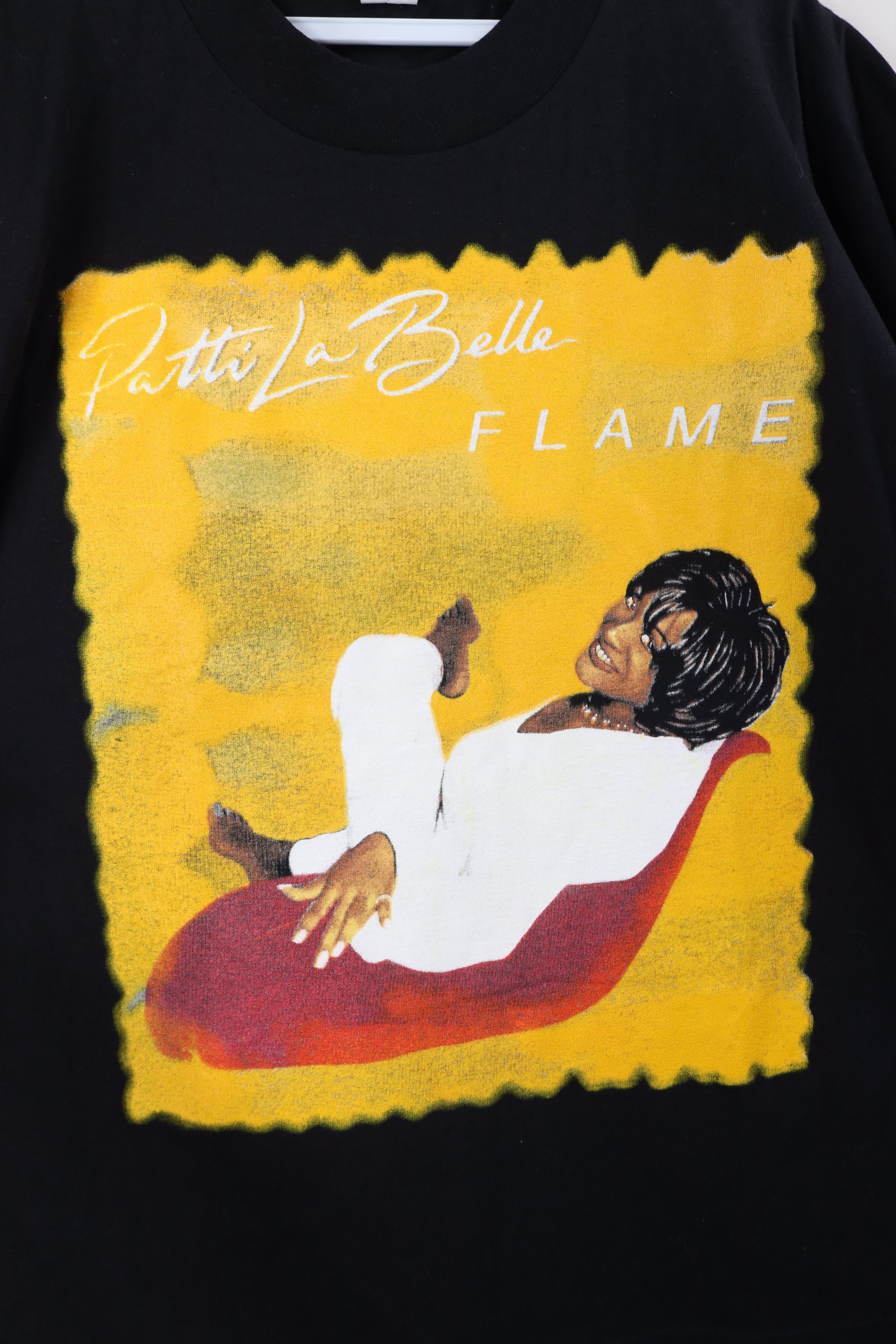 Vintage Vintage 90s Tour Patti La Belle Band T-Shirt Black Cotton Size US XL / EU 56 / 4 - 6 Thumbnail