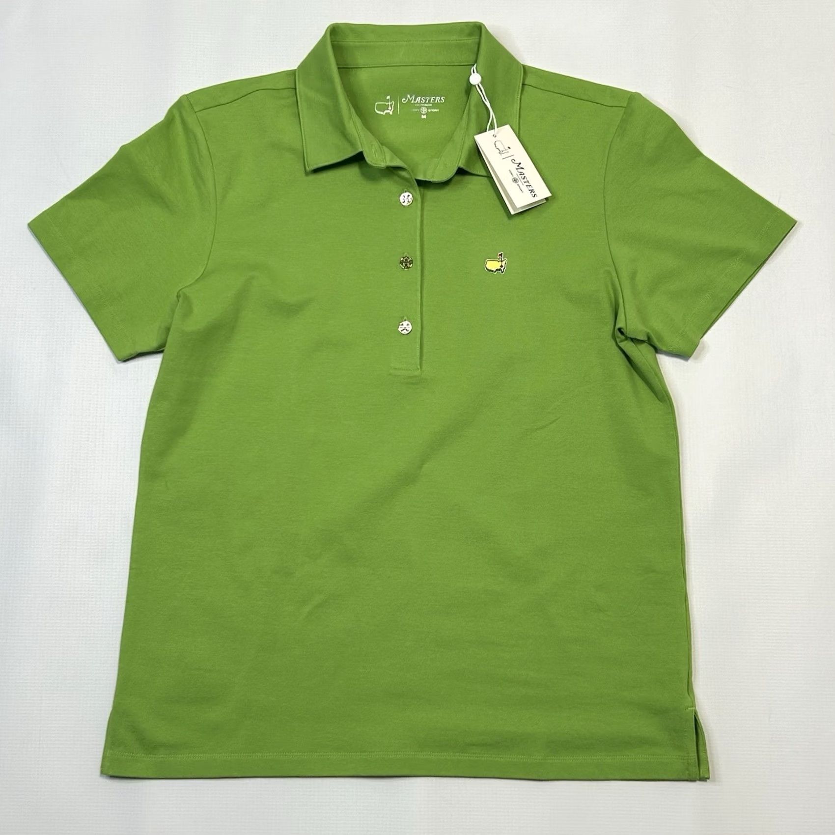 Tory Burch Tory Burch Sport The Masters Green Polo Shirt Gold Buttons Size M NEW Exclusive Polo Shirt Womens Regular Green Gold Button Sports Theme Size M / US 6-8 / IT 42-44 - 5 Thumbnail