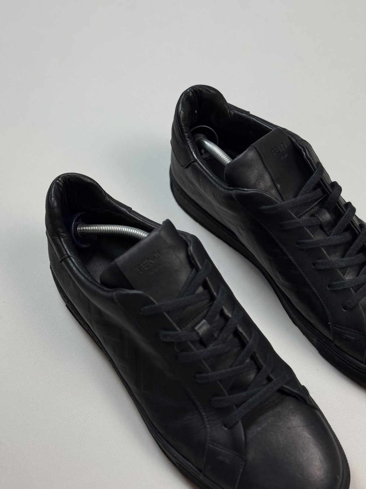 Fendi Fendi Leather Monogram FF Low Top Lace Up Sneakers Shoes Size US 14 / EU 47 - 3 Thumbnail