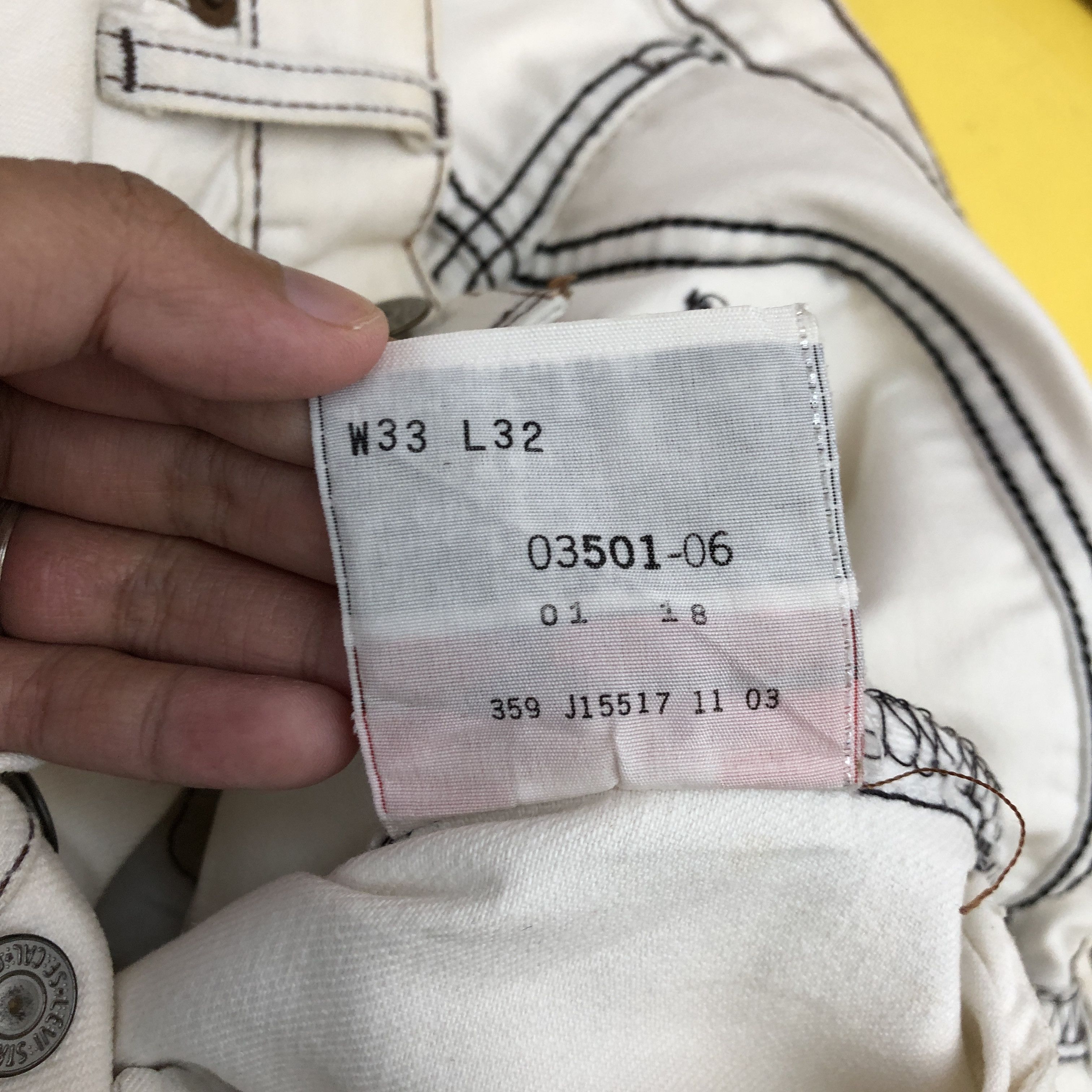 Levi's Vintage Levis 501 Light Wash Jeans Levi's 501 White Denim Size US 32 / EU 48 - 10 Thumbnail