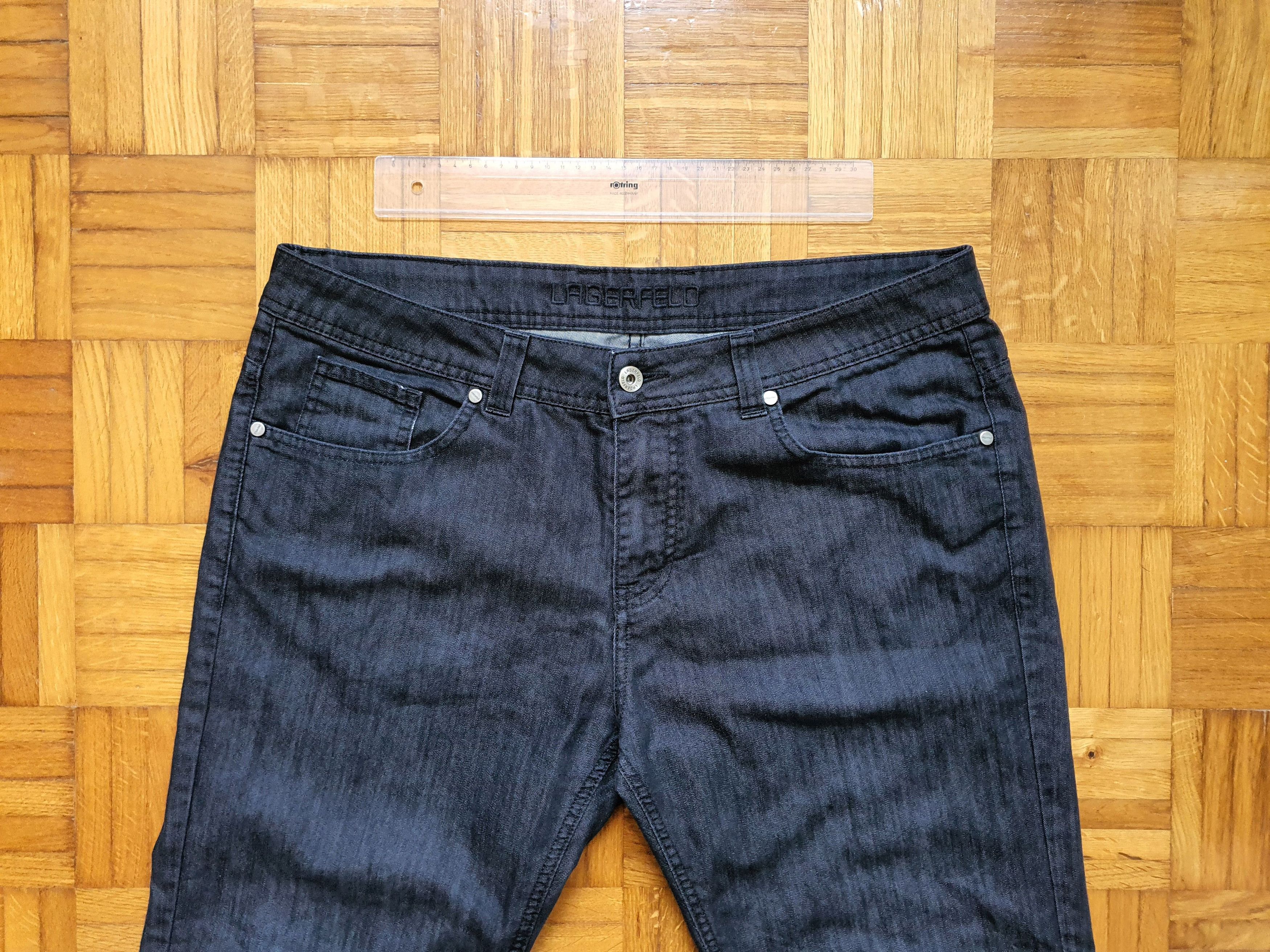 Karl Lagerfeld Waxed Denim Jeans - Vintage (Y2K, 00s) - Made In Italy Size US 34 / EU 50 - 3 Thumbnail