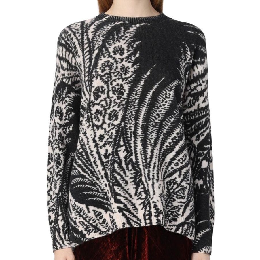 Etro Etro Brown Cream Foliage Oversize Coated Wool Sweater 40 / M Size M / US 6-8 / IT 42-44 - 2 Thumbnail