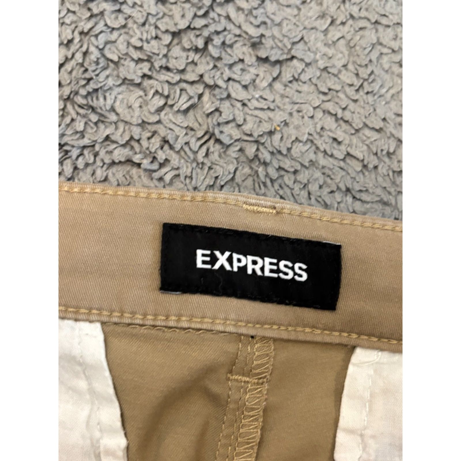 Express Express Chino Pants Mens Slim 32x32 Beige Cotton Blend Stretch Athletic Regular Pants Size US 32 / EU 48 - 2 Thumbnail