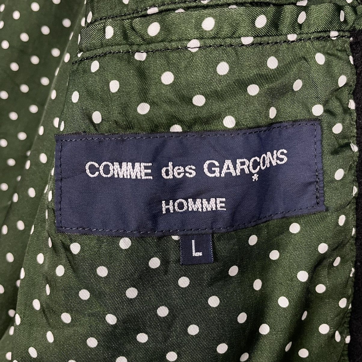 Comme des Garcons × Comme des Garcons Homme × Comme des Garcons Homme Plus 💥AD2011 COMME DES GARCONS POLKADOT LINEN CHORE JACKET Size US L / EU 52-54 / 3 - 15 Thumbnail