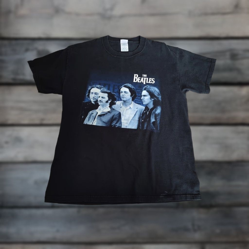 Delta VINTAGE Delta The Beatles T-Shirt Shirt Unisex Adults M Black Graphic Print 2000s 90s Concert Rock Mens Women Size US M / EU 48-50 / 2 - 1 Thumbnail
