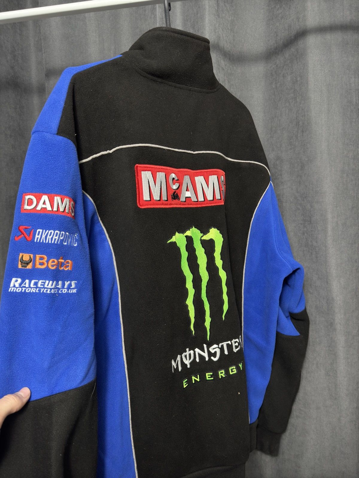 Japanese Brand × Vintage Rare Nascar Monster Energy Tech3 Racing Fleece Jacket Size US L / EU 52-54 / 3 - 2 Thumbnail
