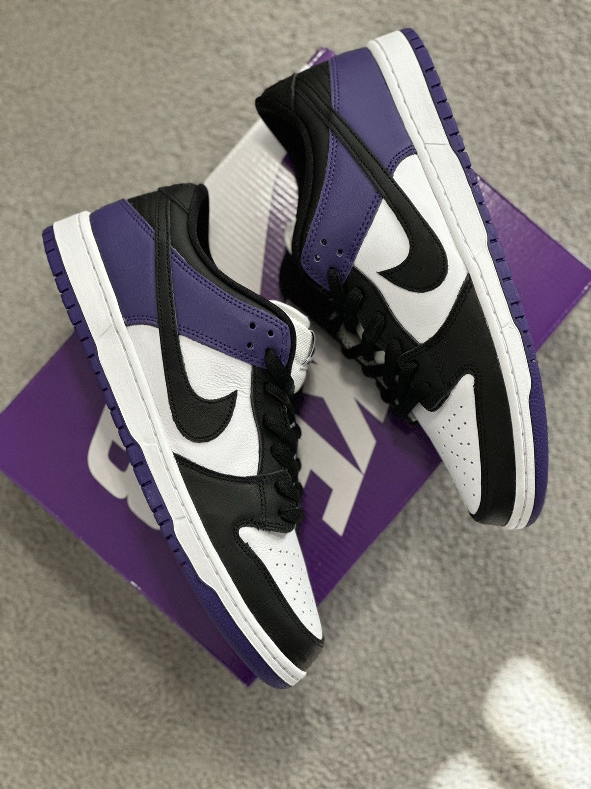 image of Nike Sb Dunk Low Court Purple Size 11M Shoes in Black, Men's