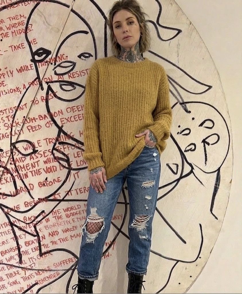 Vintage Vintage 90s Daniel Hechter Mohair Knit Sweater Kurt Cobain Size US M / EU 48-50 / 2 - 1 Thumbnail