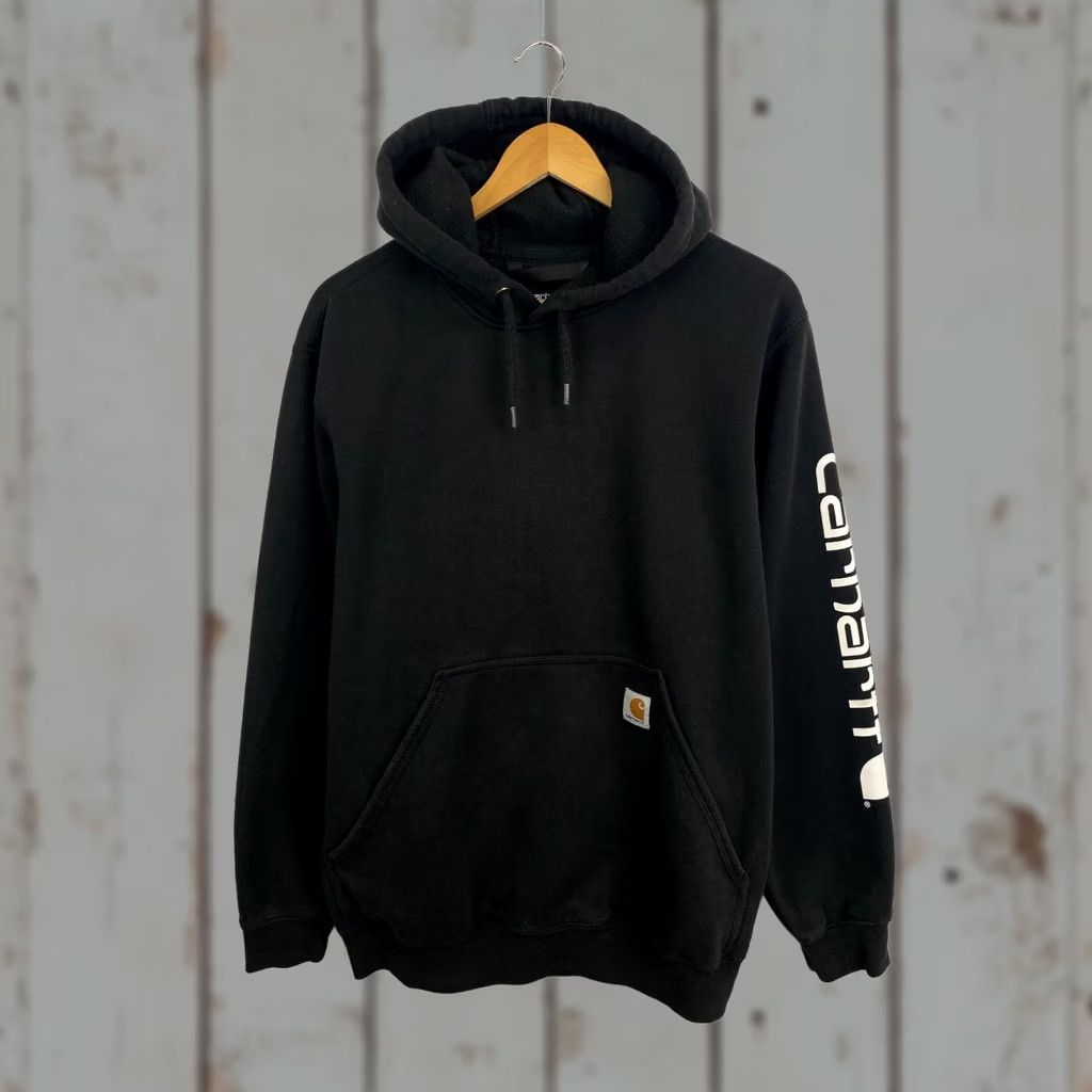 Carhartt VINTAGE Carhartt Hoodie Mens M Black Retro Y2K Rare Hype Full Zip Shirt Size US M / EU 48-50 / 2 - 1 Thumbnail