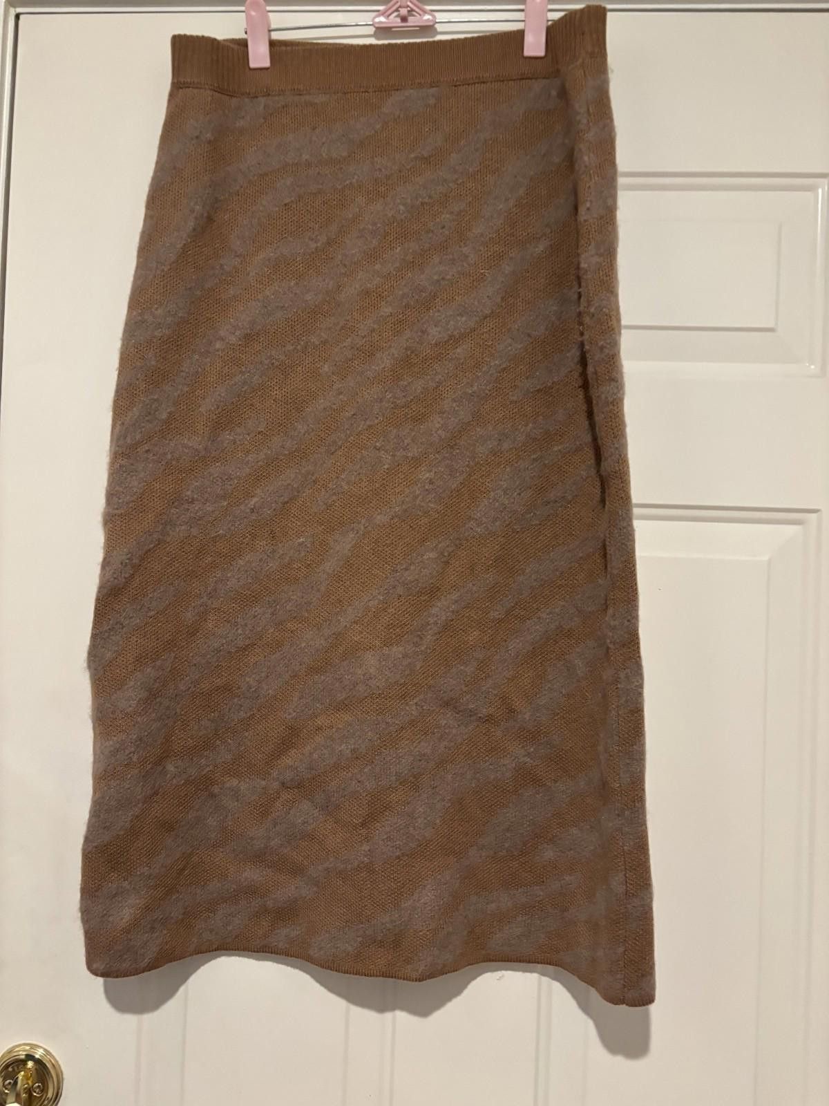 Everlane Womans Everlane all stretch knit brown skirt sz L #362 Size 36" / US 14 / IT 50 - 1 Thumbnail