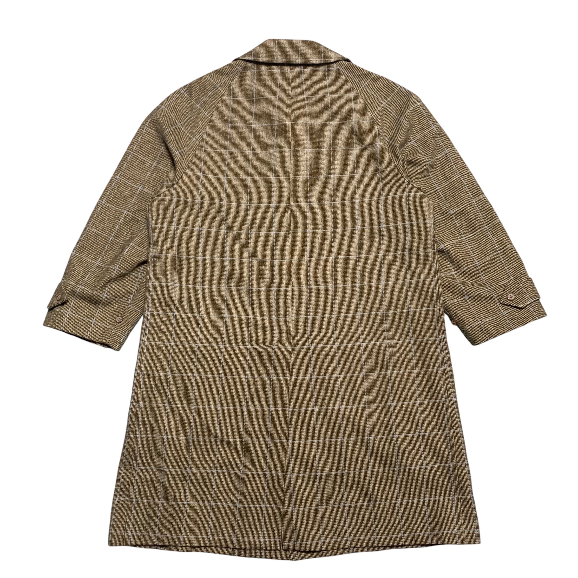 Burberry Vintage 80s Burberrys Checkered Wool Coat Size US L / EU 52-54 / 3 - 7 Thumbnail