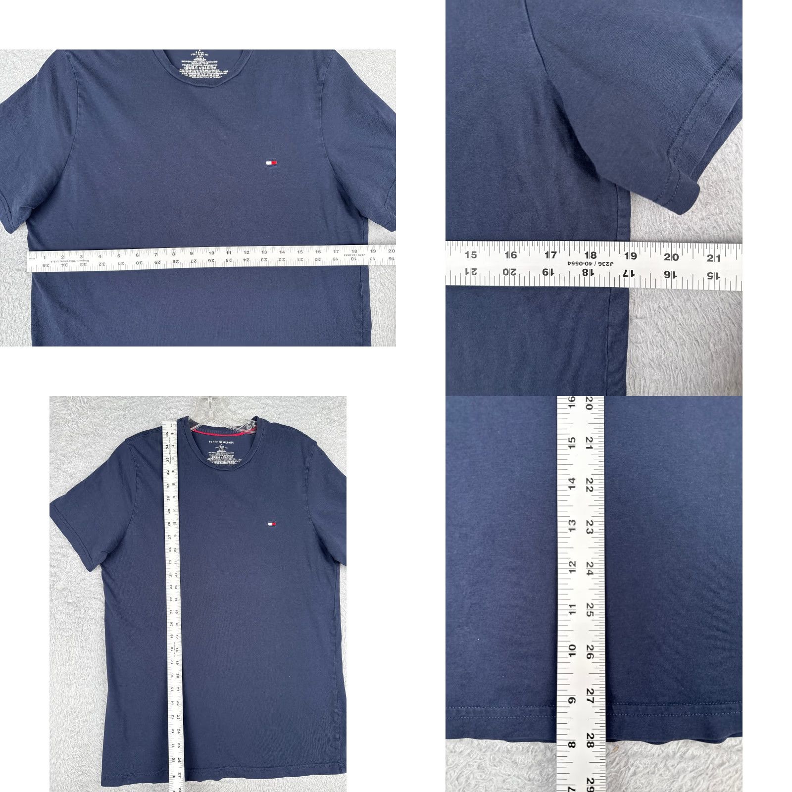 Tommy Hilfiger VINTAGE Tommy Hilfiger Shirt Men Adult Medium Blue Short Sleeve Crew Neck 100% Cotton Logo Embroidered Mens Shirt Size US M / EU 48-50 / 2 - 8 Thumbnail