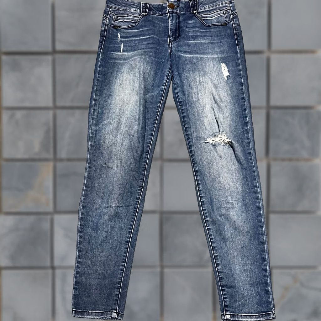 Vintage Democracy Jeans Womens 10 Ankle Ab Solution Stretch Blue 33x29.5 Regular Women Mens? Size 32" / US 10 / IT 46 - 1 Thumbnail