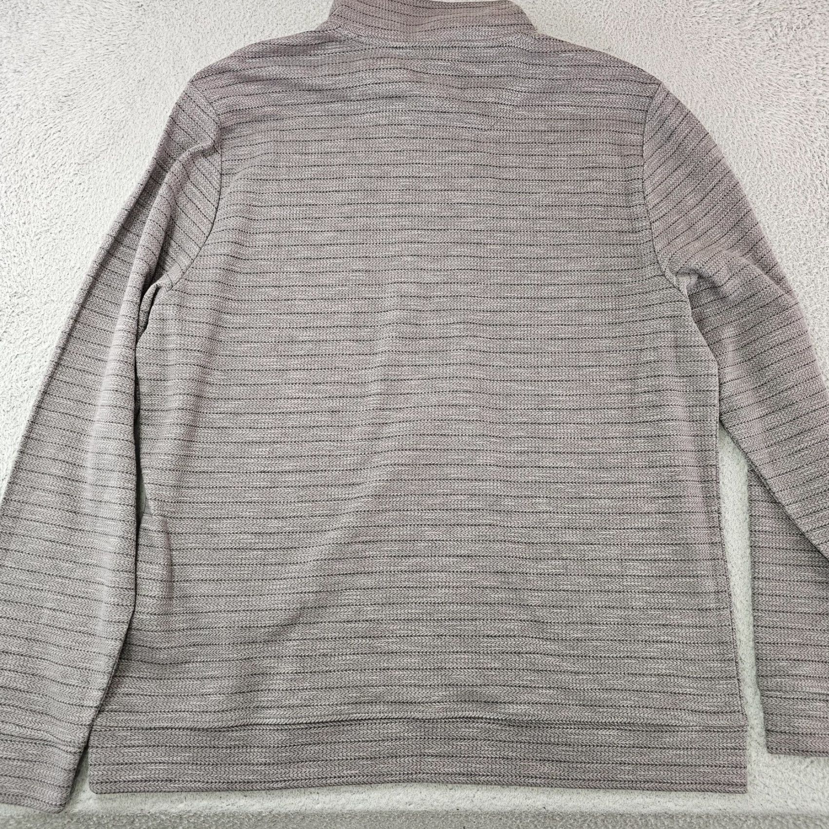 Dockers DOCKERS Pullover Mens Large Gray Half Zip Sweater Textured Stripe Knit New Size US L / EU 52-54 / 3 - 5 Thumbnail