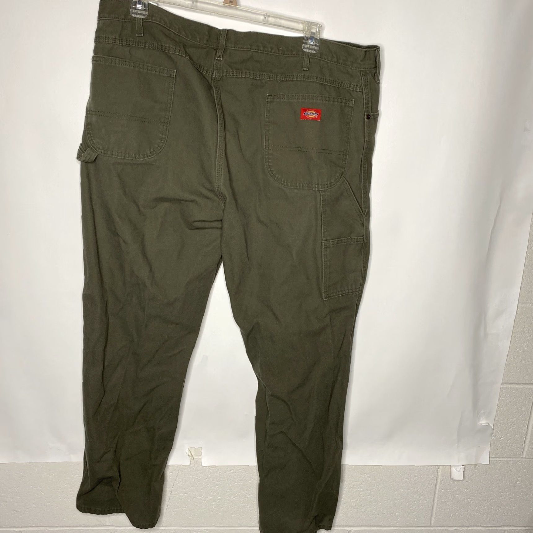 Dickies VINTAGE Dickies Carpenter Duck Work Jeans Pants Mens 44 x 32 Green Moss 5-Pocket Design Relaxed Fit Straight Denim Jeans Mens Size US 44 / EU 60 - 6 Thumbnail