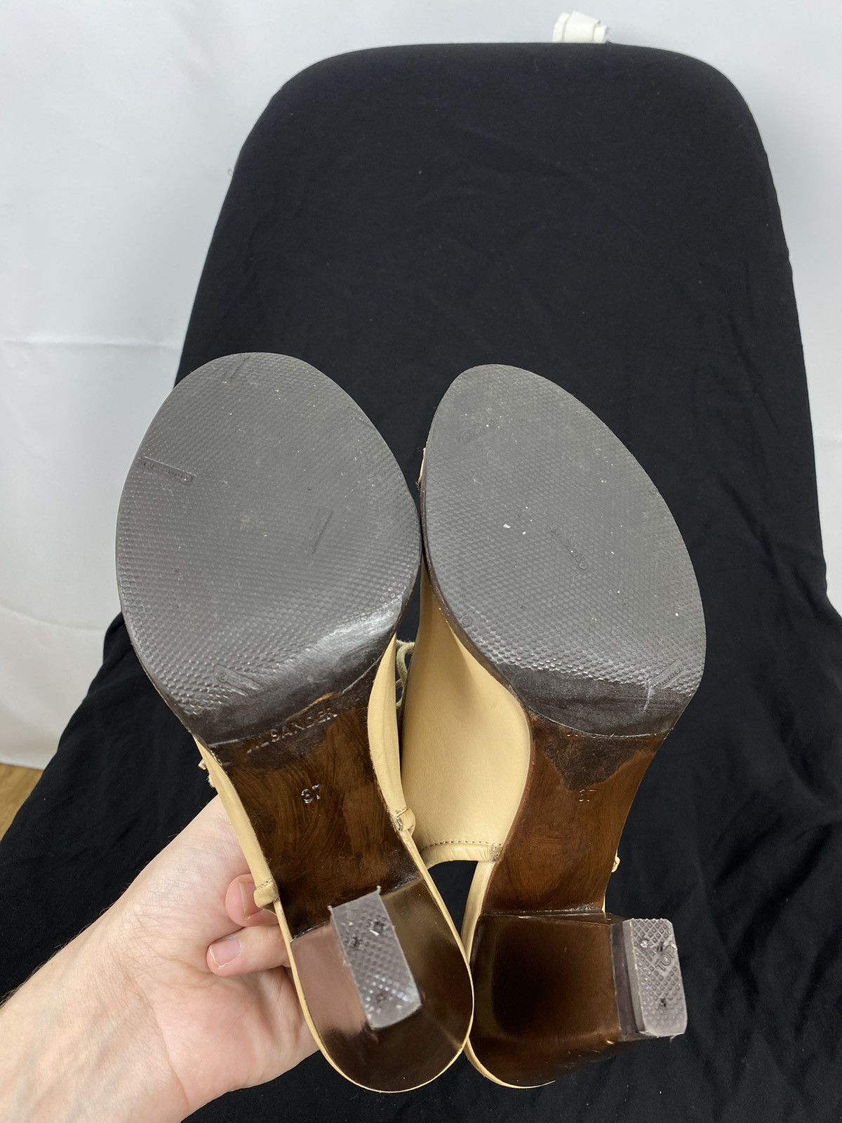 Jil Sander × Raf Simons × Vintage Jil Sander Peep Toe Lace Up Leather Slingback Pumps 37 Size US 7 / IT 37 - 7 Thumbnail