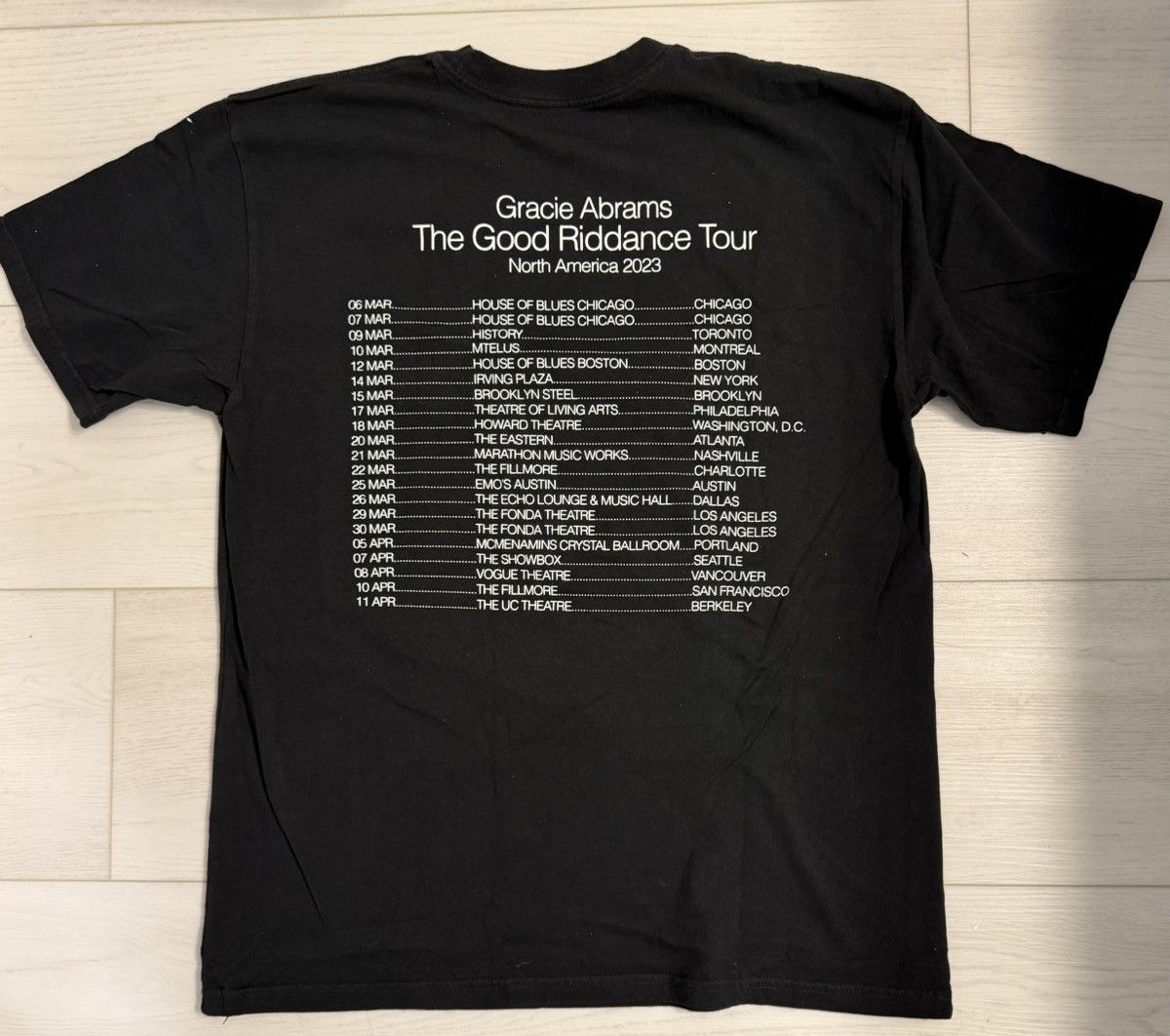 Alo Gracie Abrams “Good Riddance tour” Tee Large Oversized Size L / US 10 / IT 46 - 3 Thumbnail