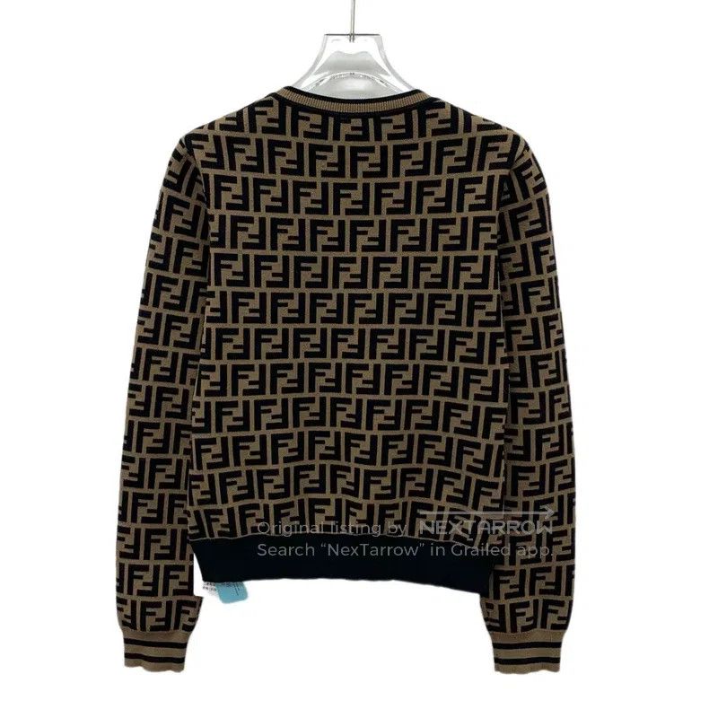 Fendi Fendi Dark brown logo letter printed round-neck long-sleev Size XS / US 0-2 / IT 36-38 - 2 Thumbnail