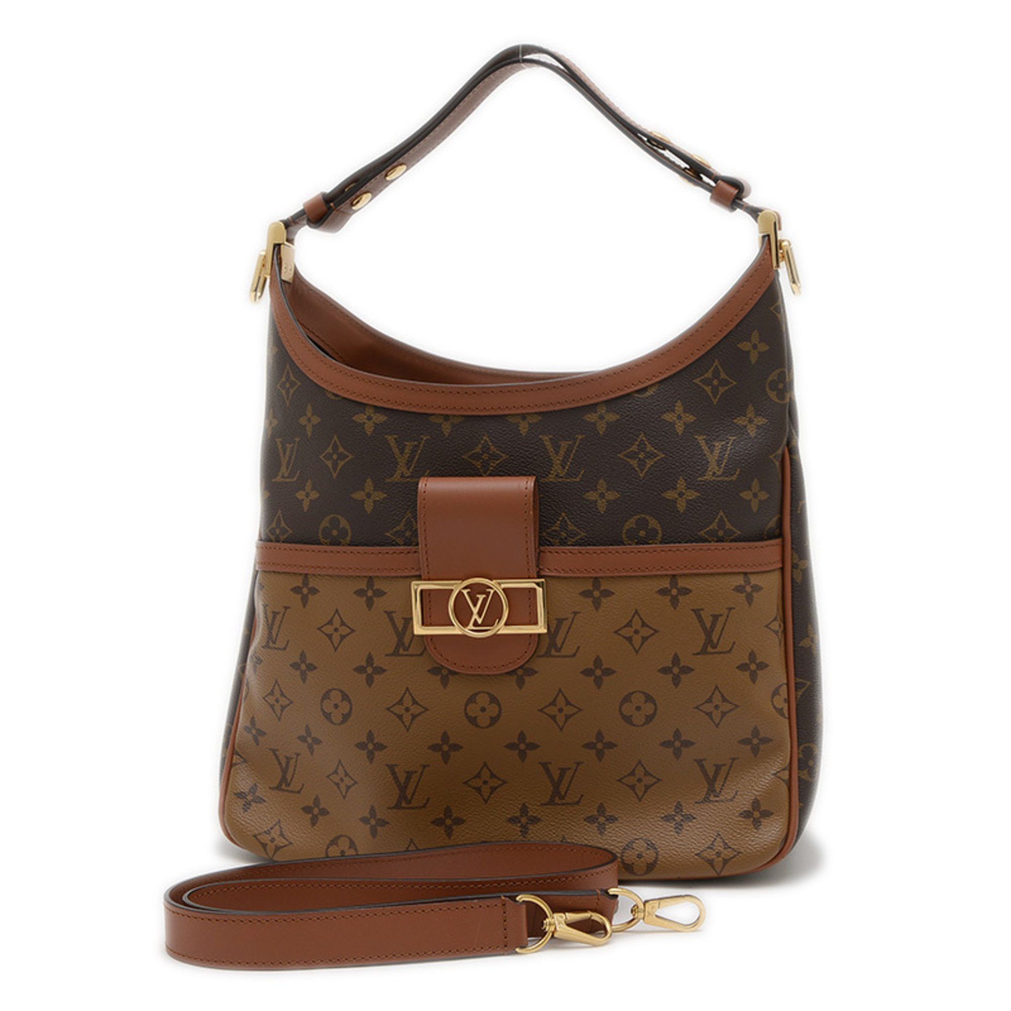 Louis Vuitton Monogram Reverse Hobo Dauphine Mm 2Way Bag Shoulder M45195, Women's