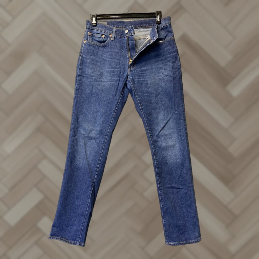 Levi's Levi’s Jeans 511 Big E Men Regular 33x34 Blue Denim Zip Button Straight Leg USA Size US 33 - 1 Thumbnail