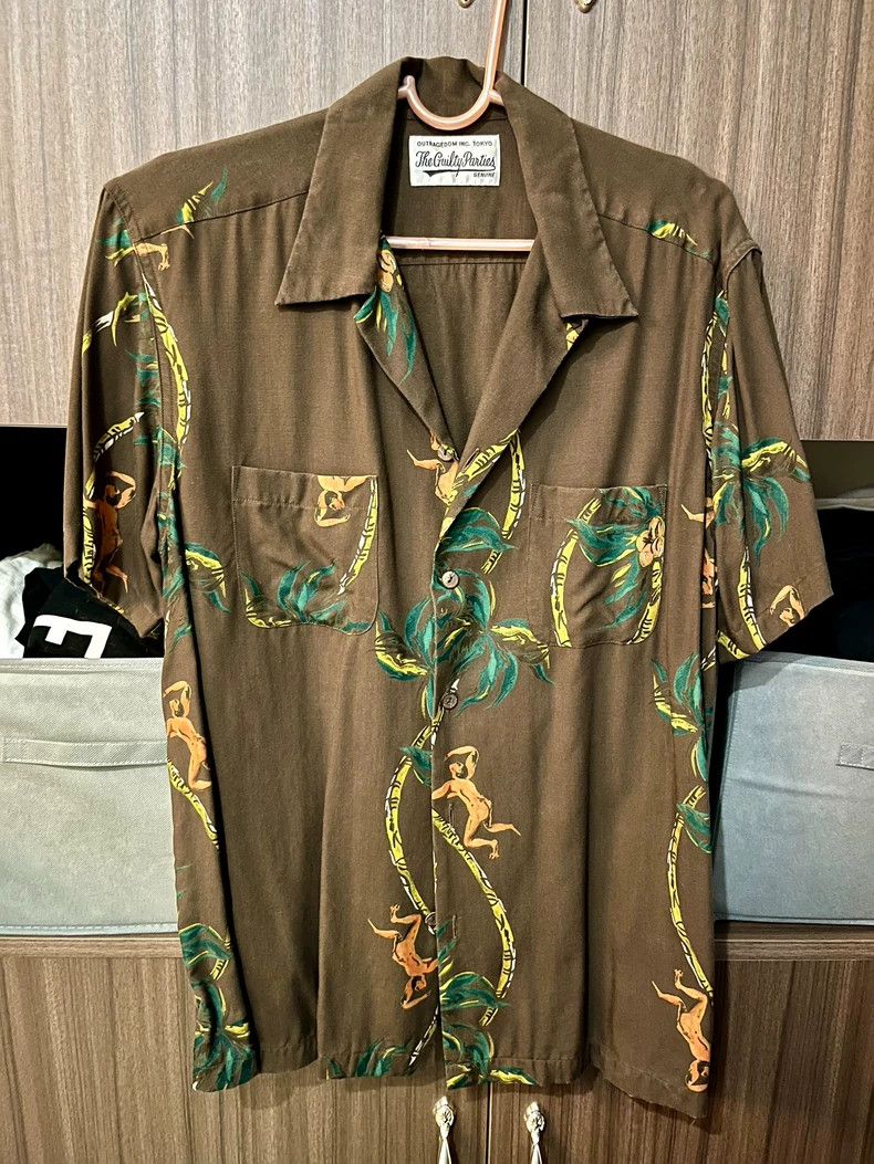 Wacko Maria Aloha Shirt The Guilty Parties Pattern Shirt M