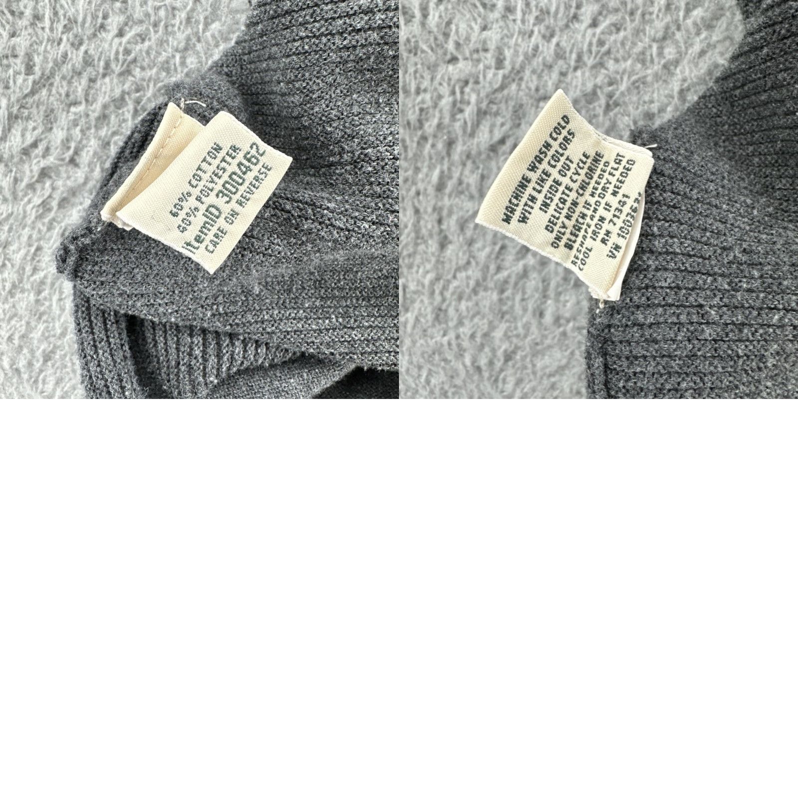 Vintage VINTAGE L.L. Bean Women Hoodie Gray Knit Thumb Hole Sleeves Regular Fit Pullover Activewear Size L / US 10 / IT 46 - 10 Thumbnail