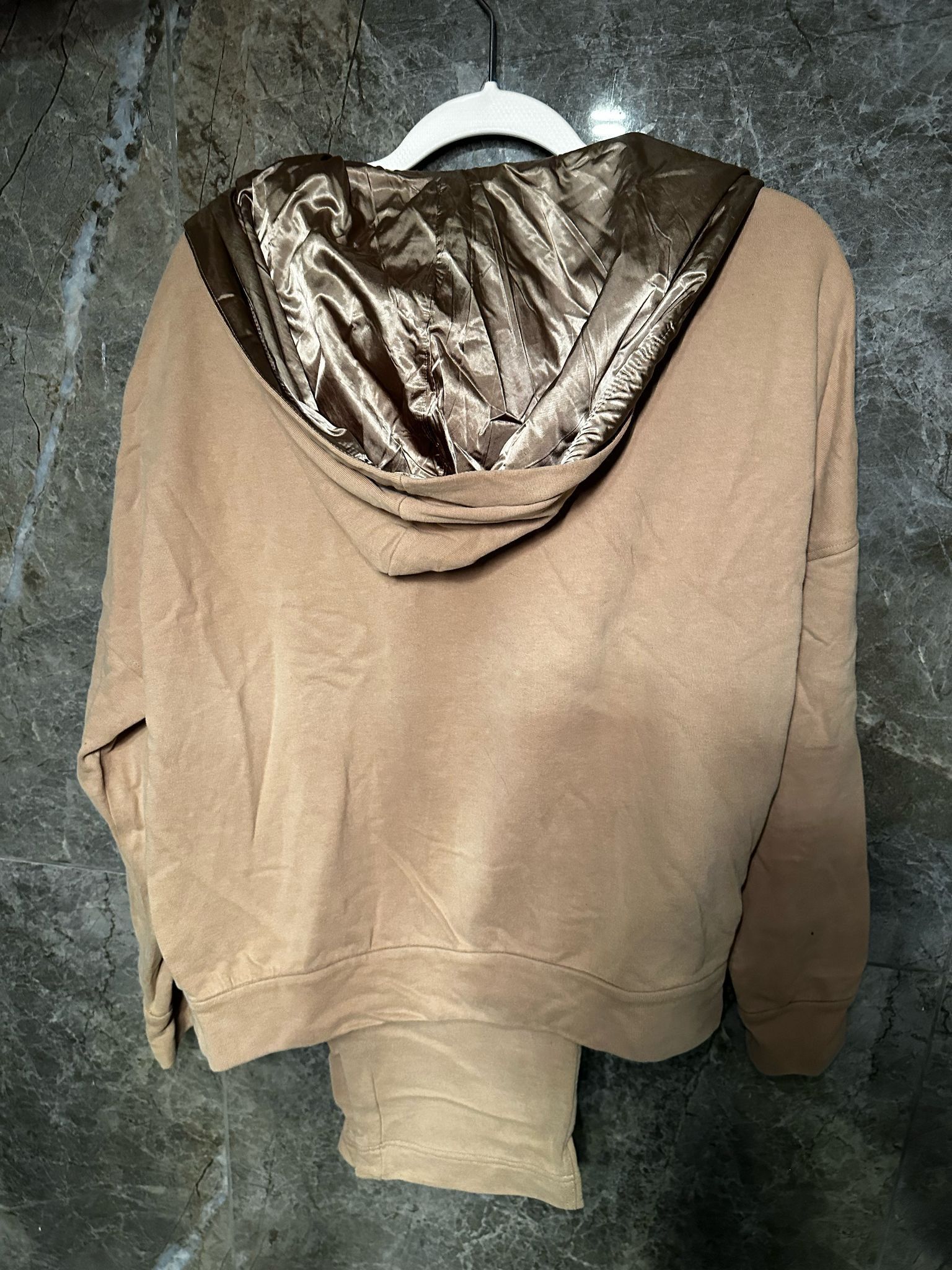 Brunello Cucinelli Brunello Cucinelli Beige Cotton Hoodie & Jogger Set Size XS / US 0-2 / IT 36-38 - 2 Thumbnail