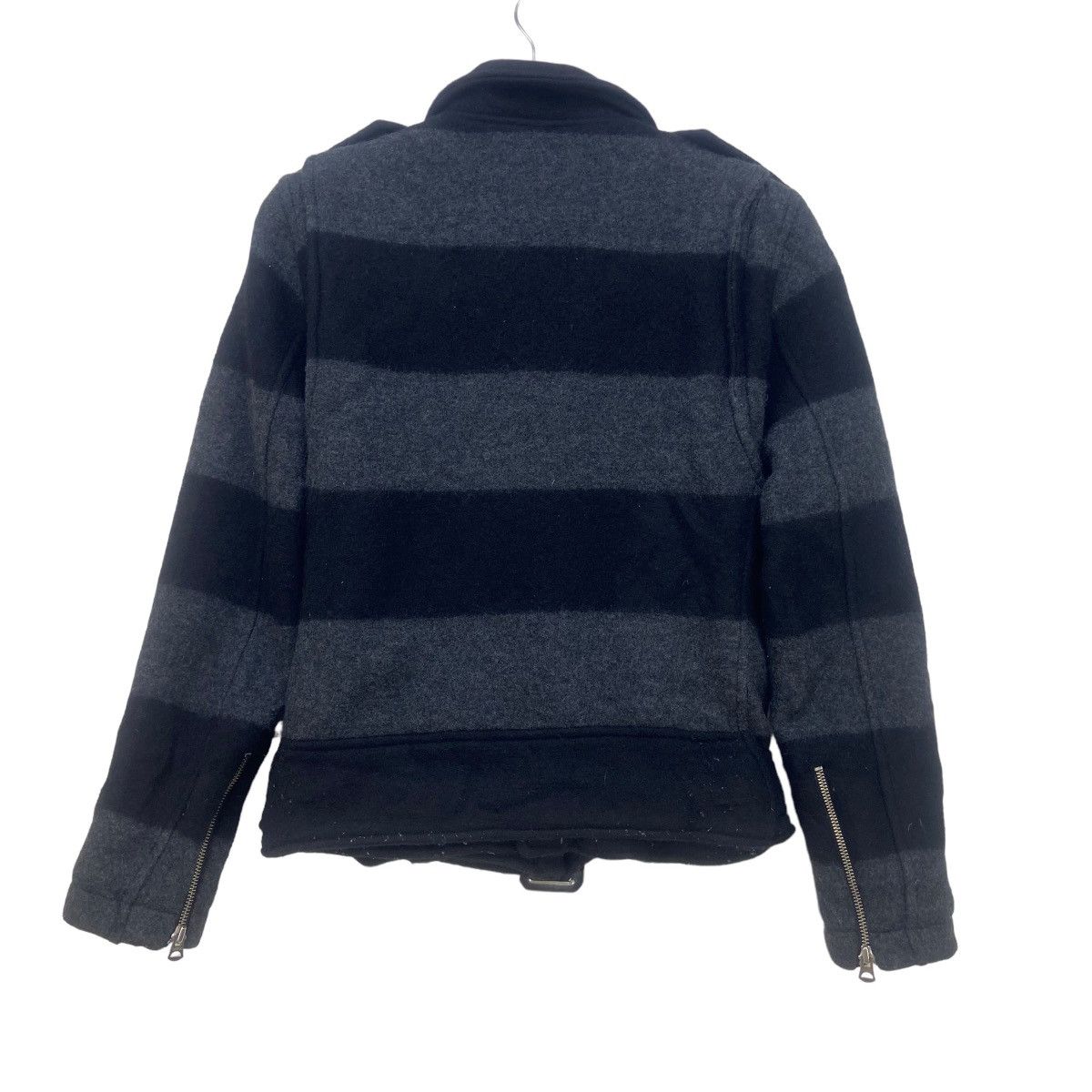 Schott Schott Double Collar Biker Wool Jacket Size US XXS / EU 40 - 4 Thumbnail