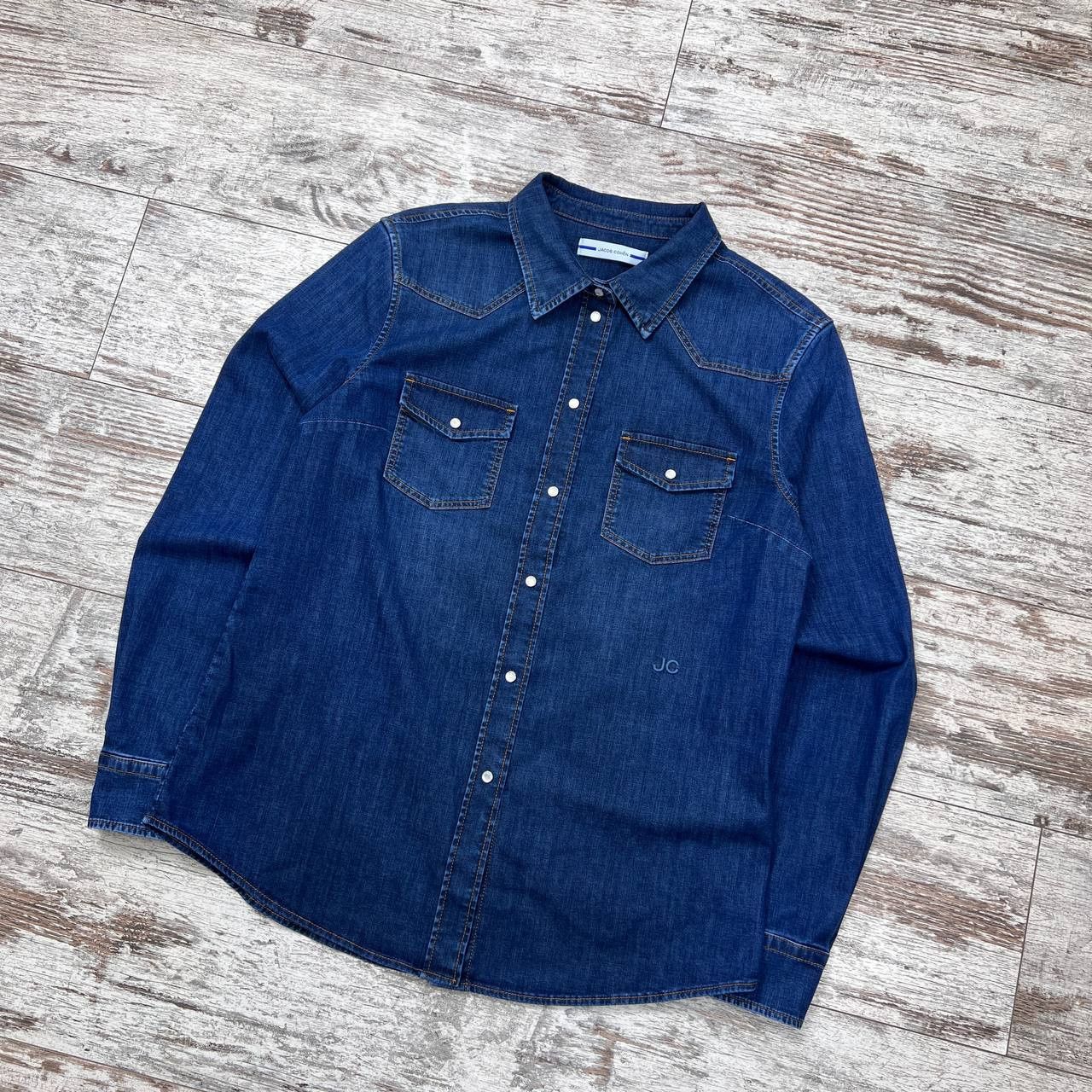Jacob Cohen Jacob Cohen Western Denim Shirt Blue Size 46 Size L / US 10 / IT 46 - 3 Thumbnail