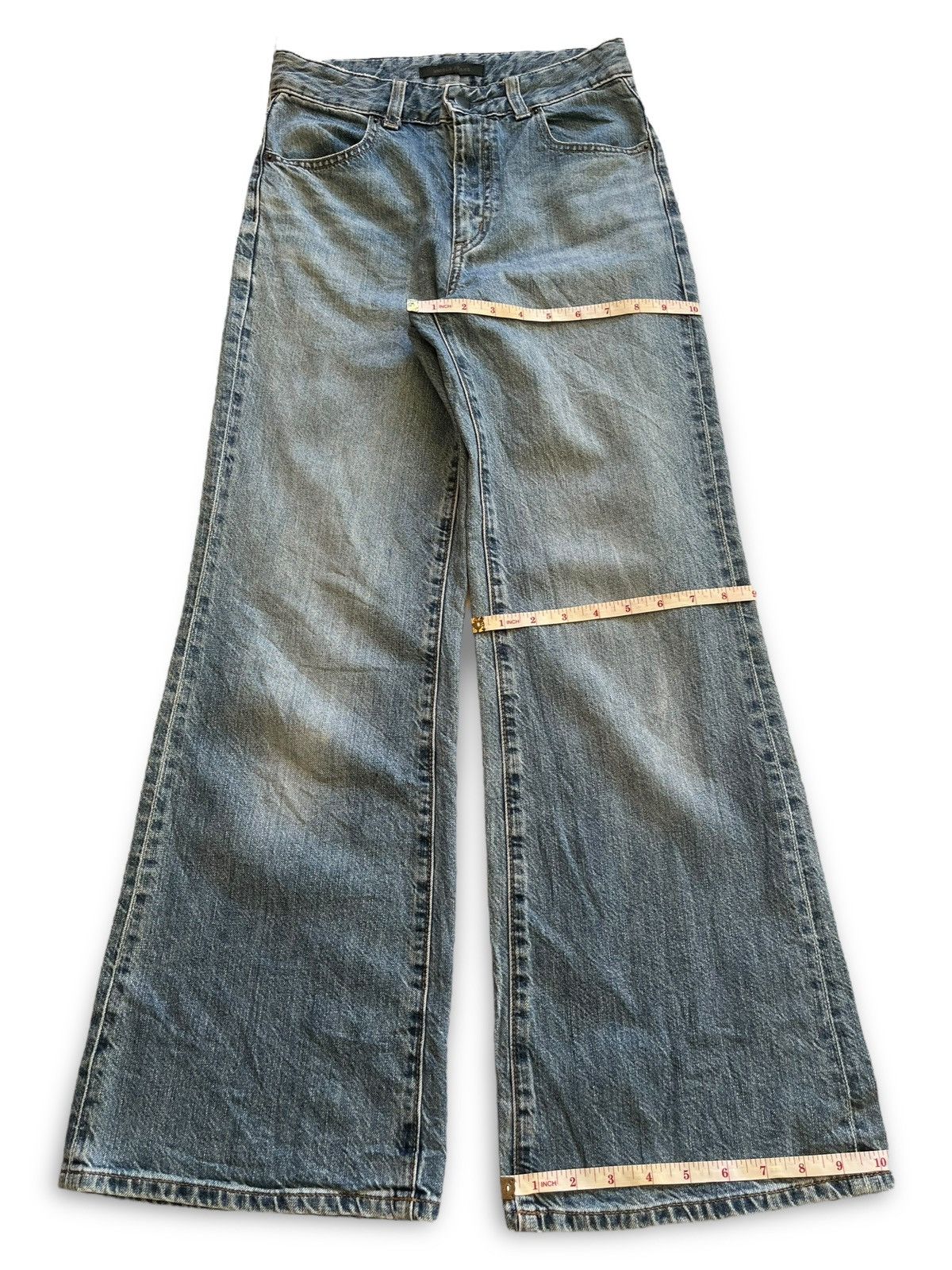 Japanese Brand × Uniqlo Vintage Japanese Uniqlo Blue Wash Flare Jeans 27x29 Size US 27 - 10 Thumbnail