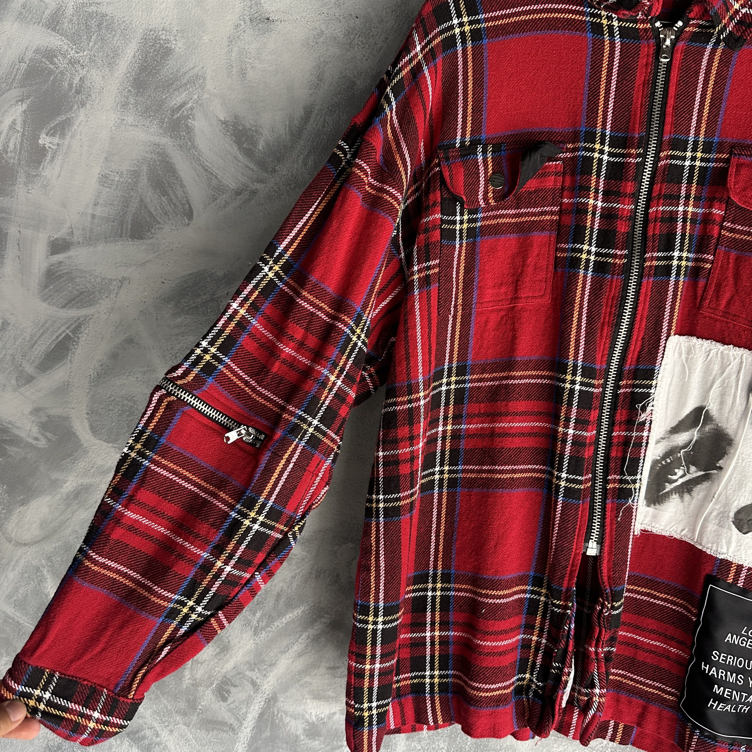 MNML MNML Jacket Men’s Plaid Streetwear Distressed Patchwork Size US L / EU 52-54 / 3 - 3 Thumbnail