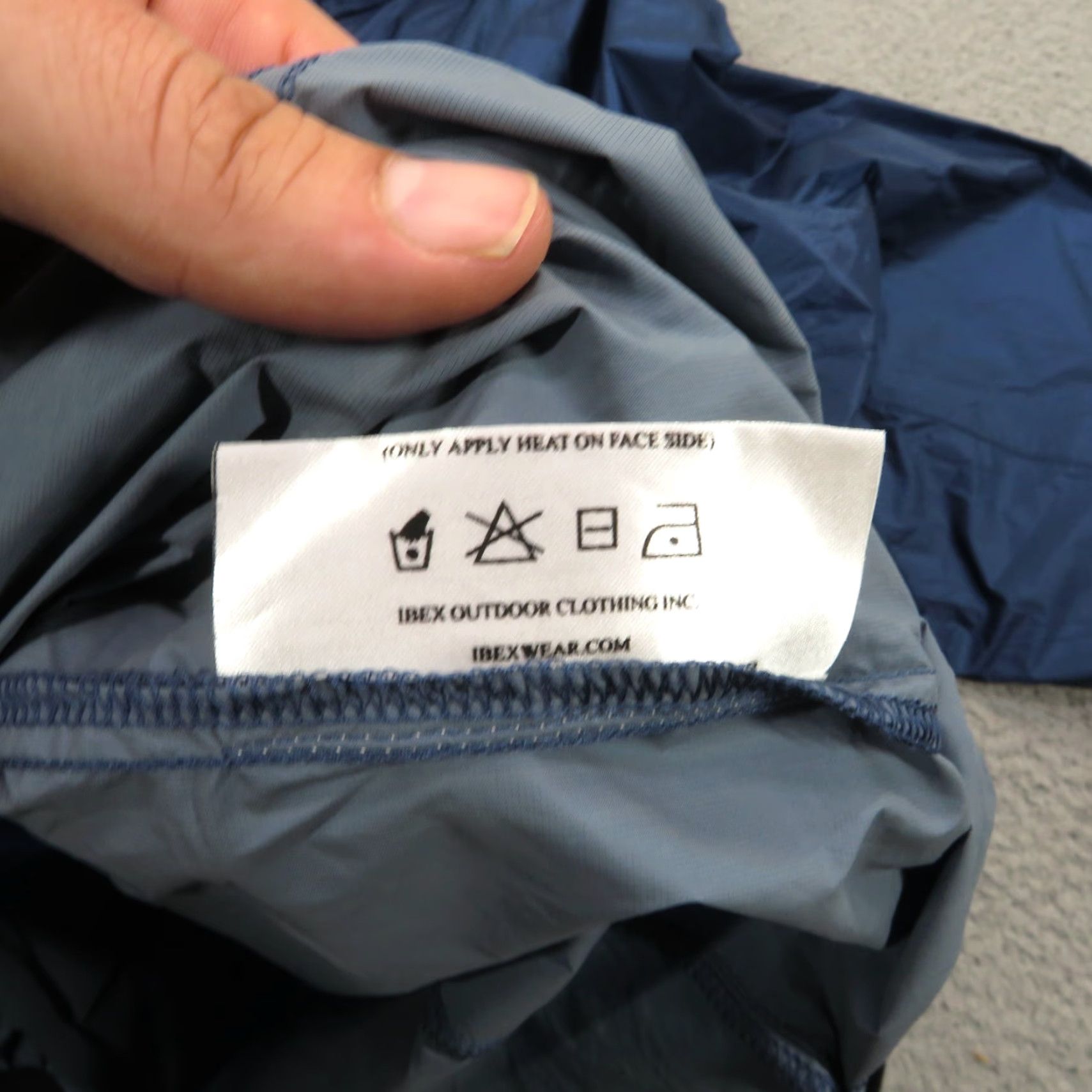 Vintage Ibex Jacket Men XL Blue Nylon Softshell Packable Removable Hood Rain Coat Trail Weathergear Zipper Pockets Size US XL / EU 56 / 4 - 7 Thumbnail