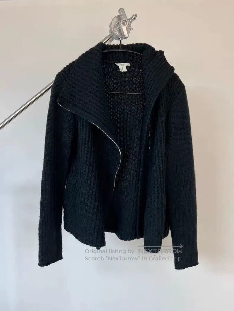 Helmut Lang Helmut Lang Zip-Up Stand Collar Coarse Knit Cardigan Size US S / EU 44-46 / 1 - 2 Thumbnail