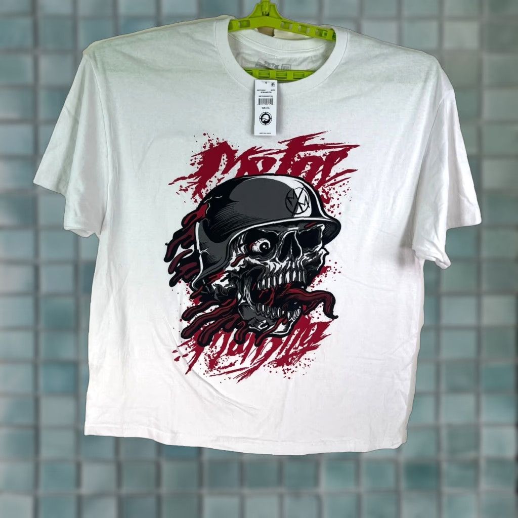 Metal Mulisha Metal Mulisha Screaming Skull T-Shirt Mens 2XL White Graphic Print Crew Neck Regular Fit Size US XXL / EU 58 / 5 - 1 Thumbnail