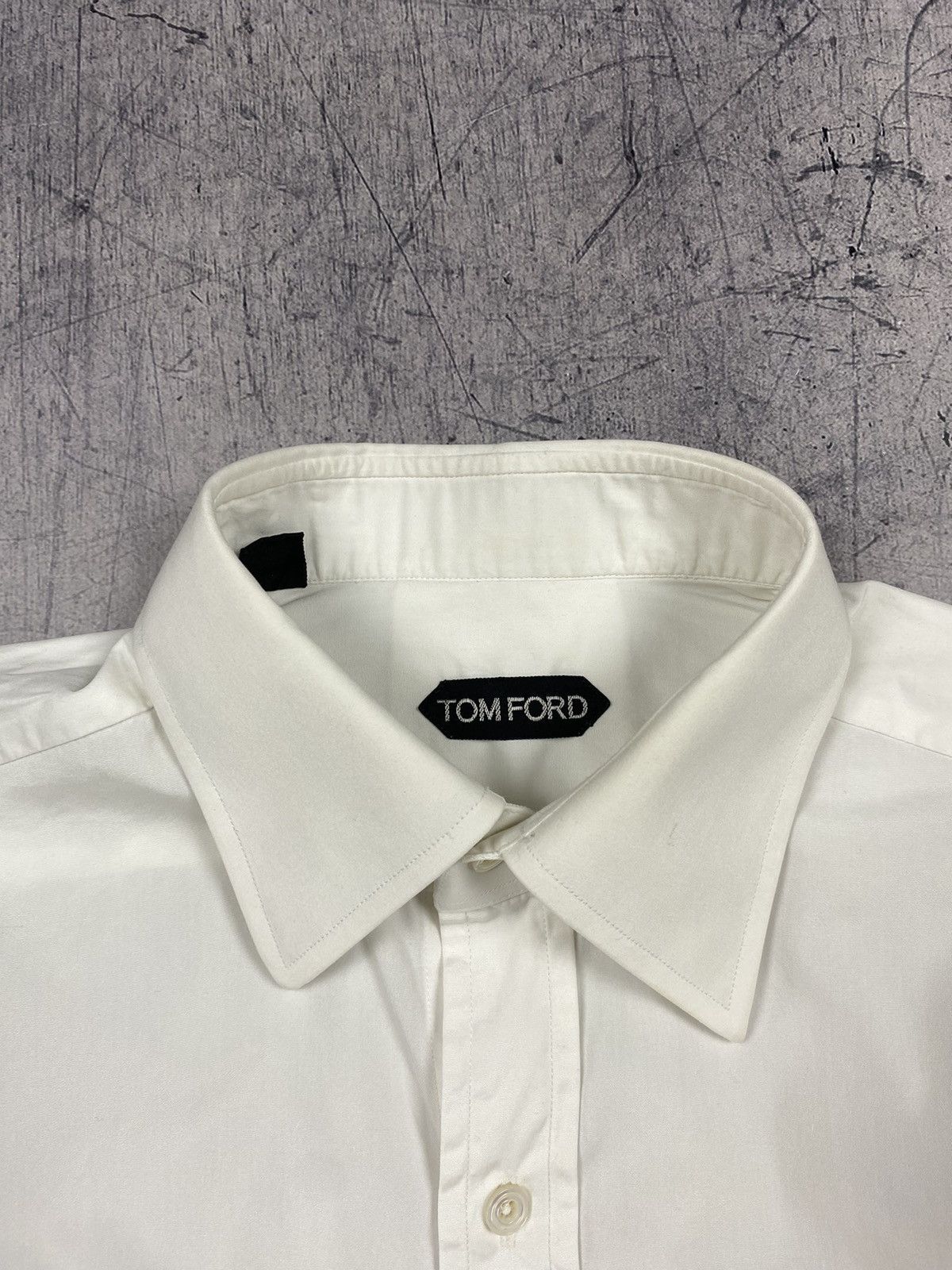 Tom Ford Tom Ford Cufflinks White Cotton Button Up Shirt Size US L / EU 52-54 / 3 - 6 Thumbnail