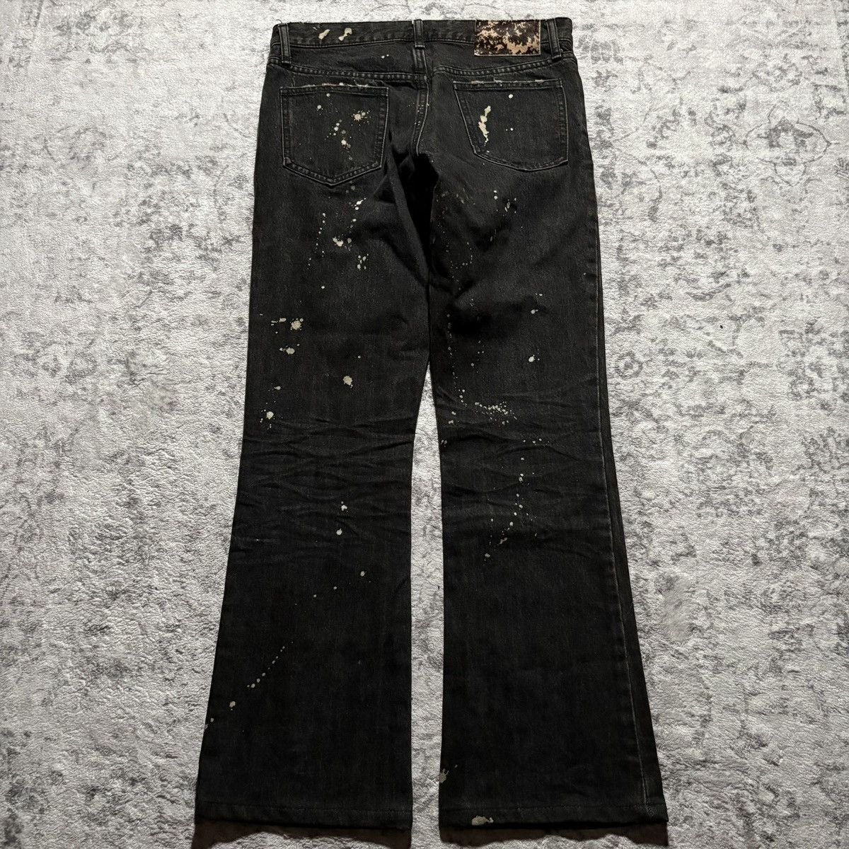 Shellac Shellac Bleached & Distressed Bootcut Black Jeans | Size 48 Size US 30 / EU 46 - 6 Thumbnail