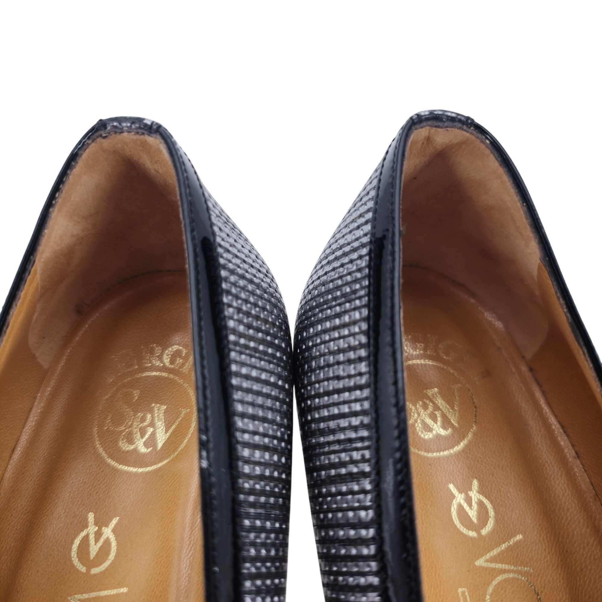 Other Volpato Italy Womens 7.5 / 38EU Black Gray Leather Pumps Size US 7.5 / IT 37.5 - 9 Thumbnail